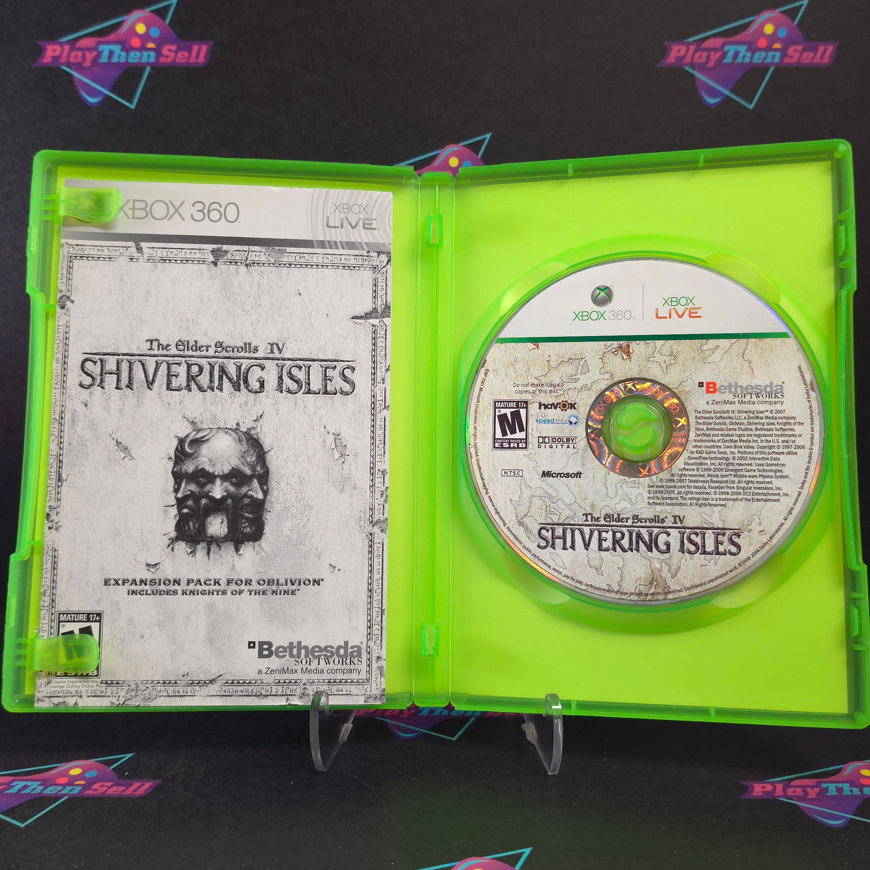 The Elder Scrolls IV (4) Shivering Isles Xbox 360 + Map Complete - Excellent