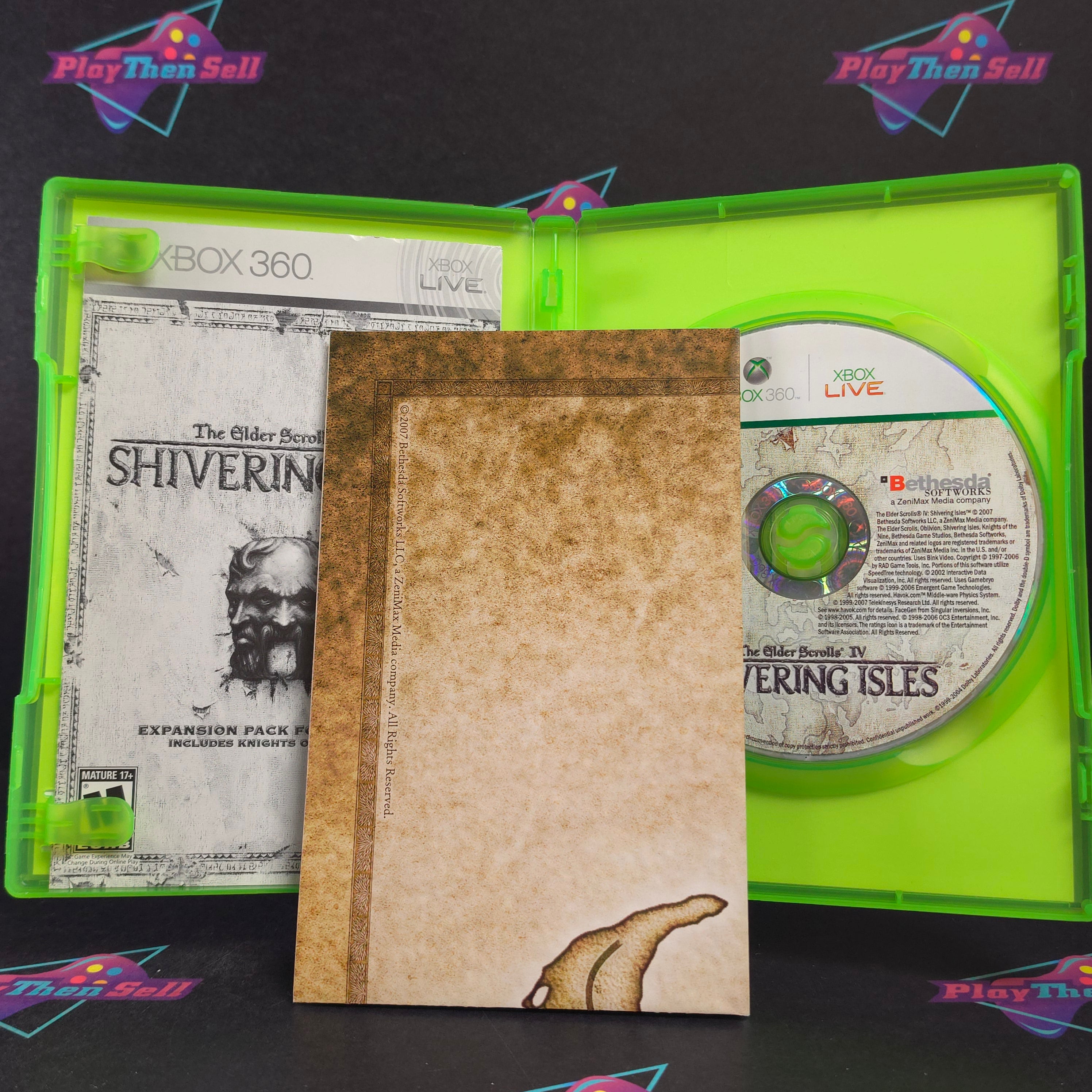 The Elder Scrolls IV (4) Shivering Isles Xbox 360 + Map Complete - Excellent