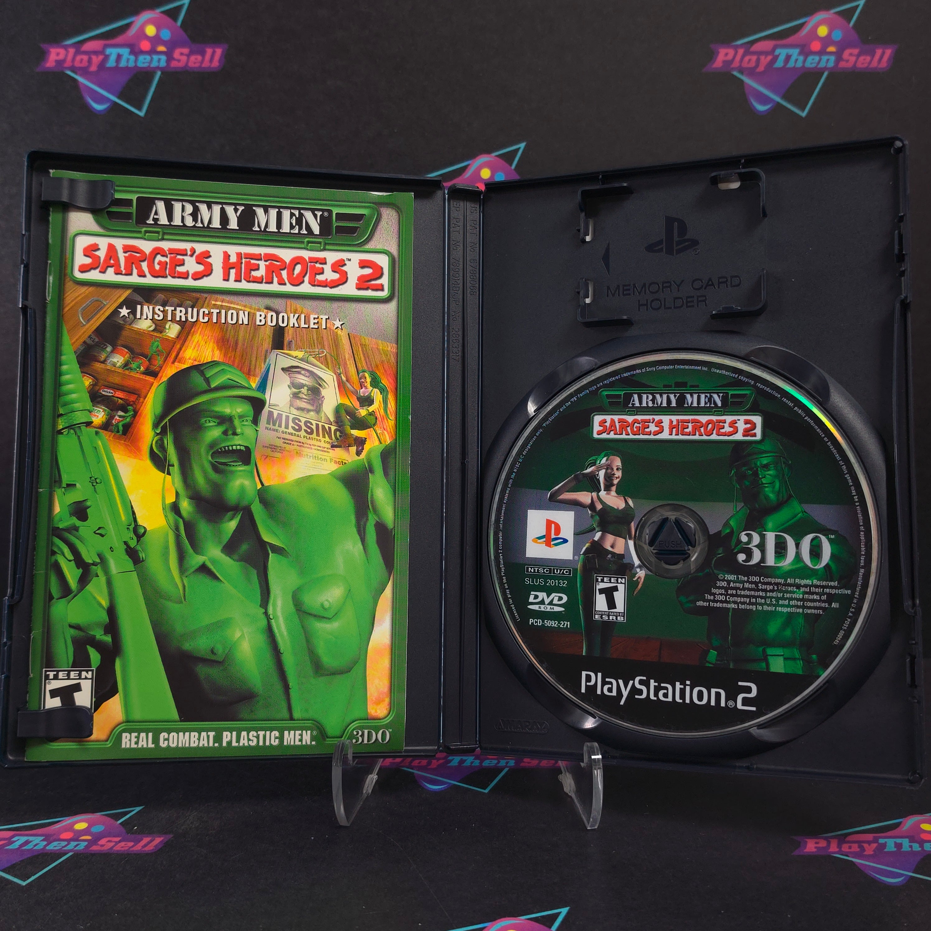 Army Men Sarge's Heroes 2 PS2 PlayStation 2 + Reg Complete - Very Good
