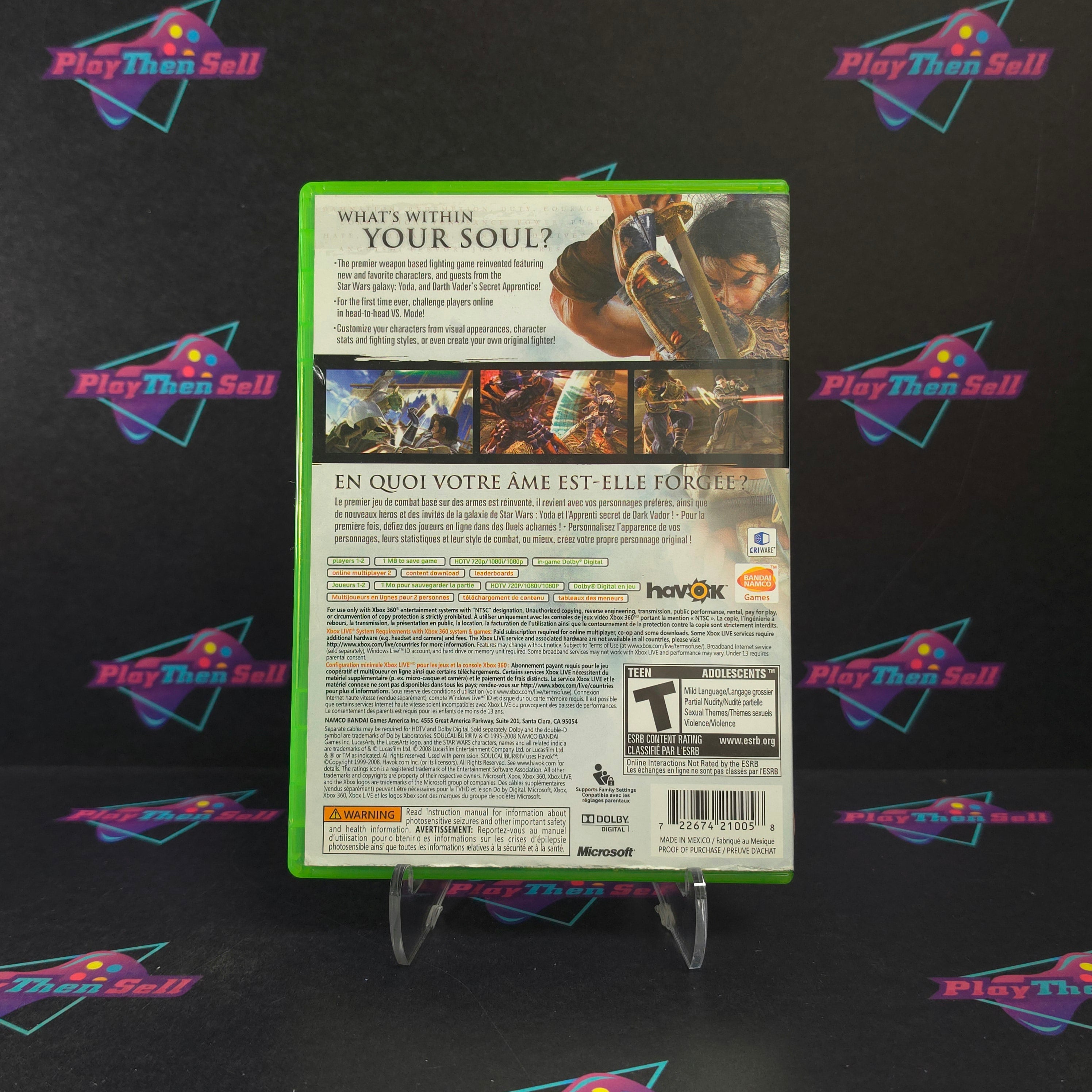 Soul Calibur IV (4) Xbox 360 Complete - Very Good