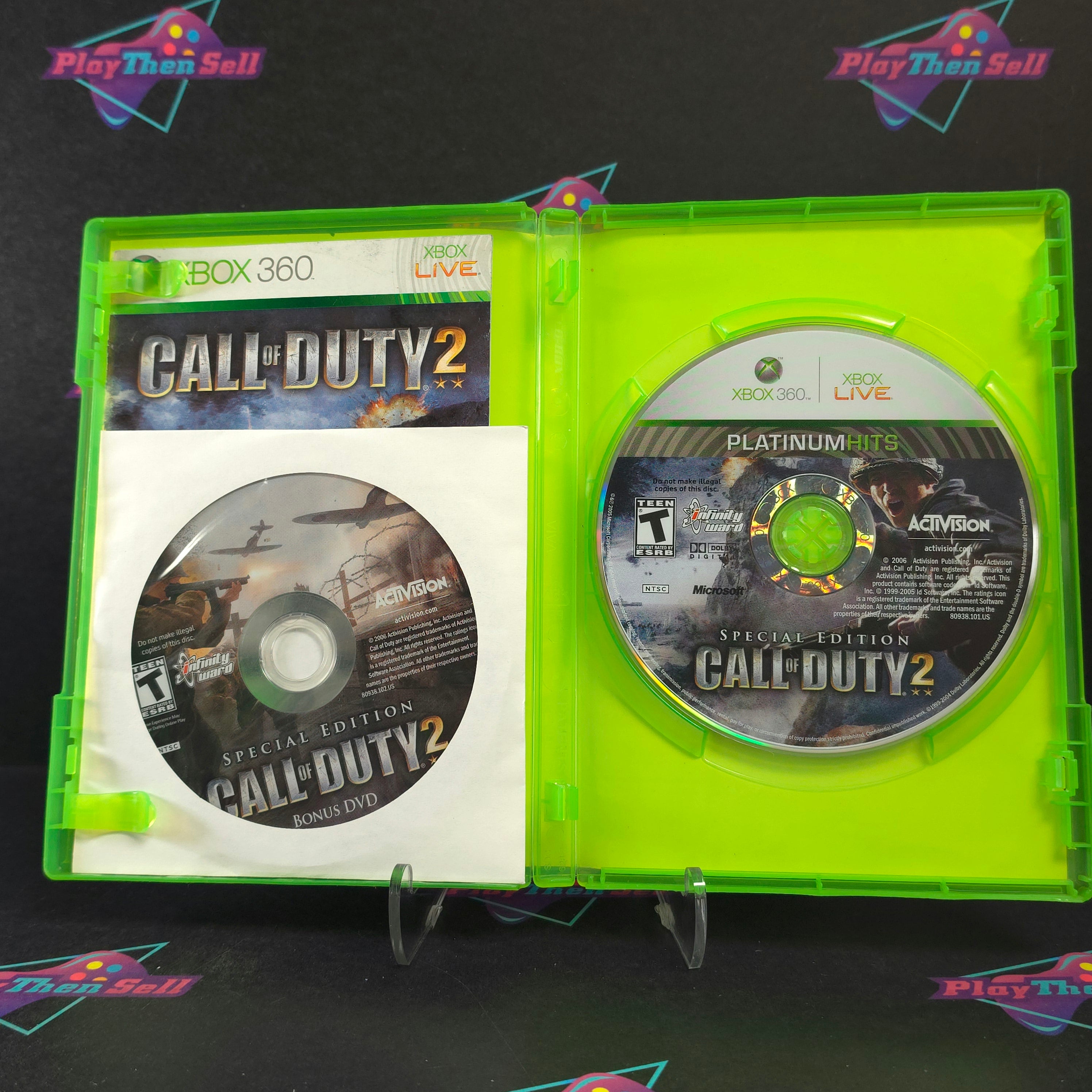 Call of Duty 2 Special Edition Xbox 360 PH + Bonus Disc Complete - Very Good