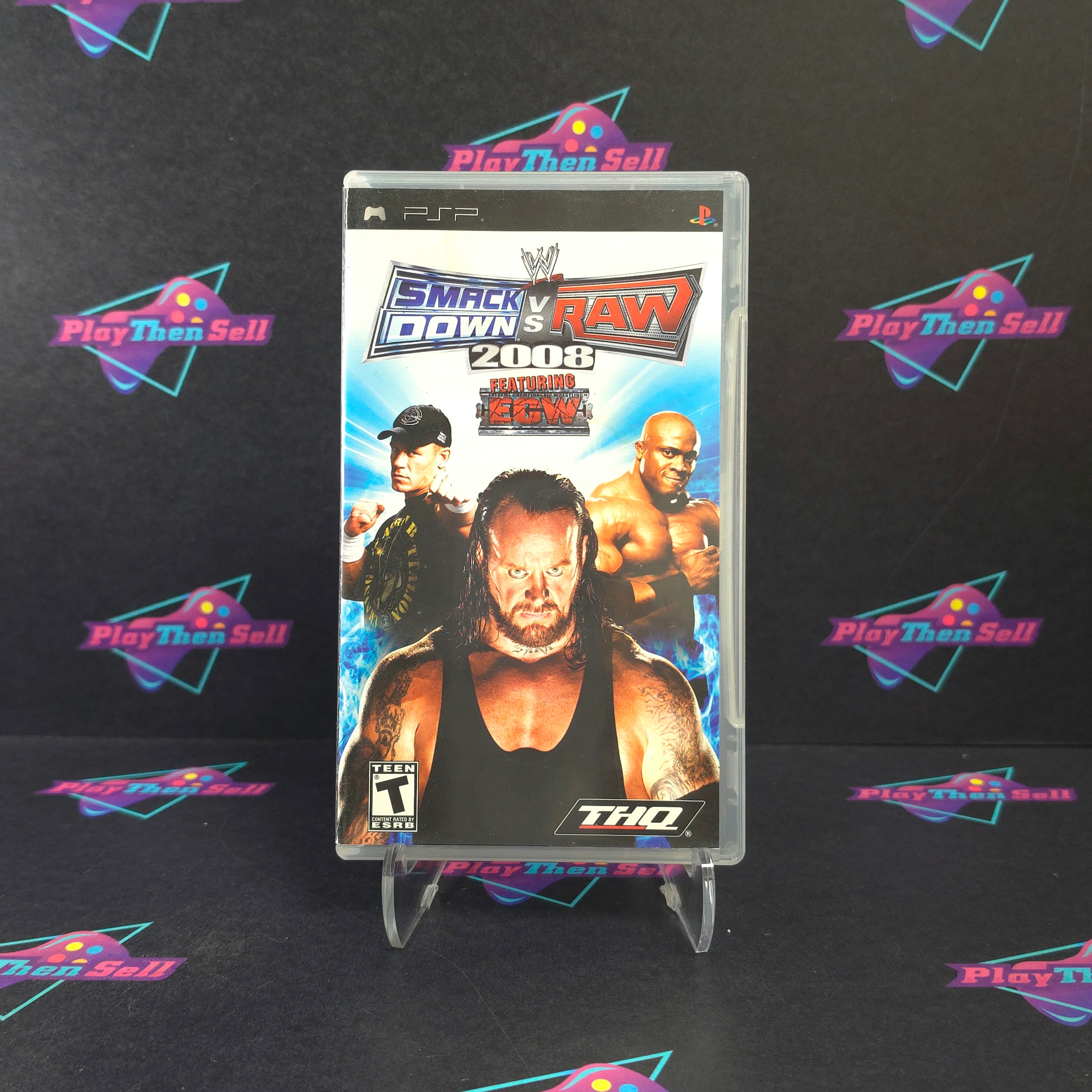 WWE SmackDown vs Raw 2008 Sony PSP Clear / GH Disc - Very Good