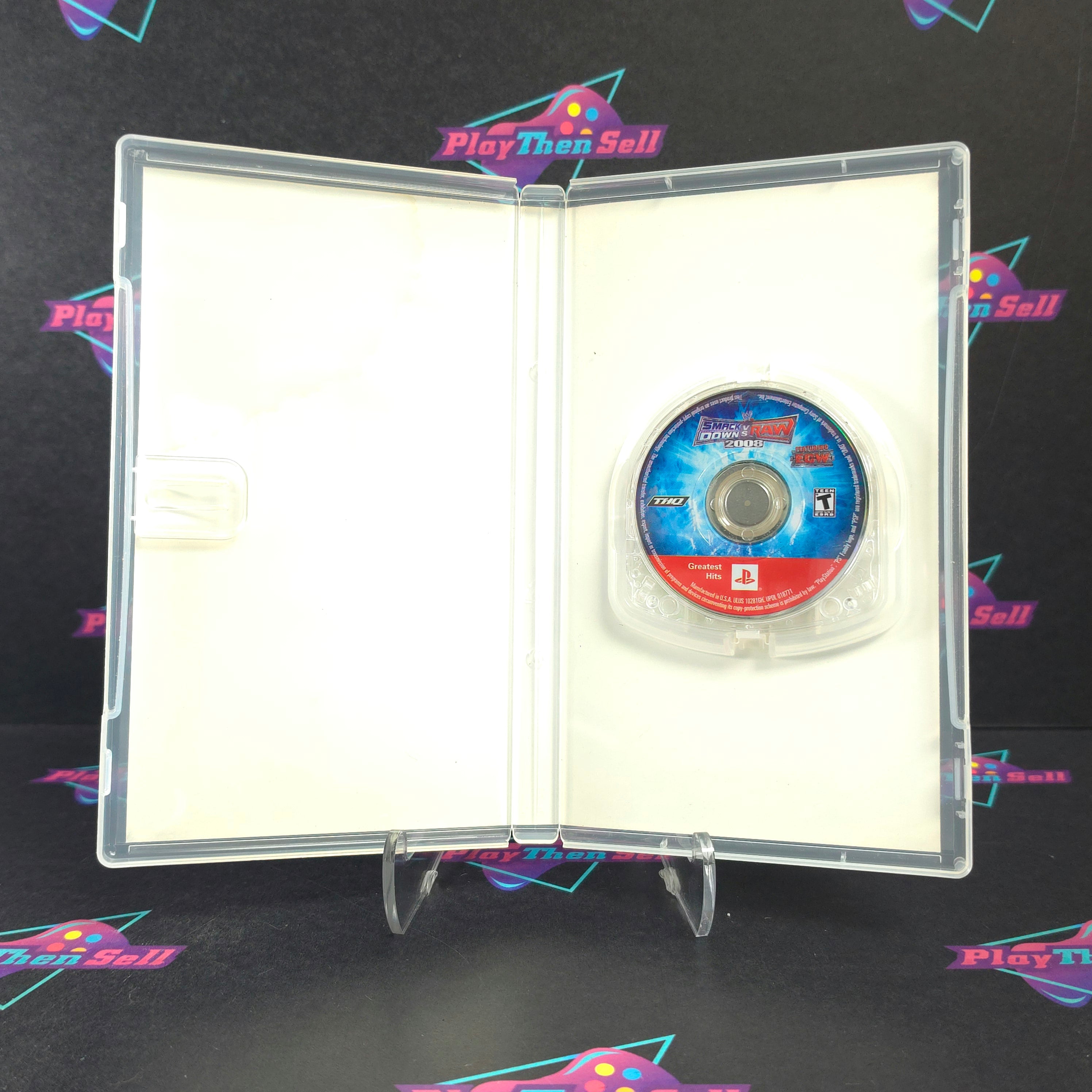 WWE SmackDown vs Raw 2008 Sony PSP Clear / GH Disc - Very Good