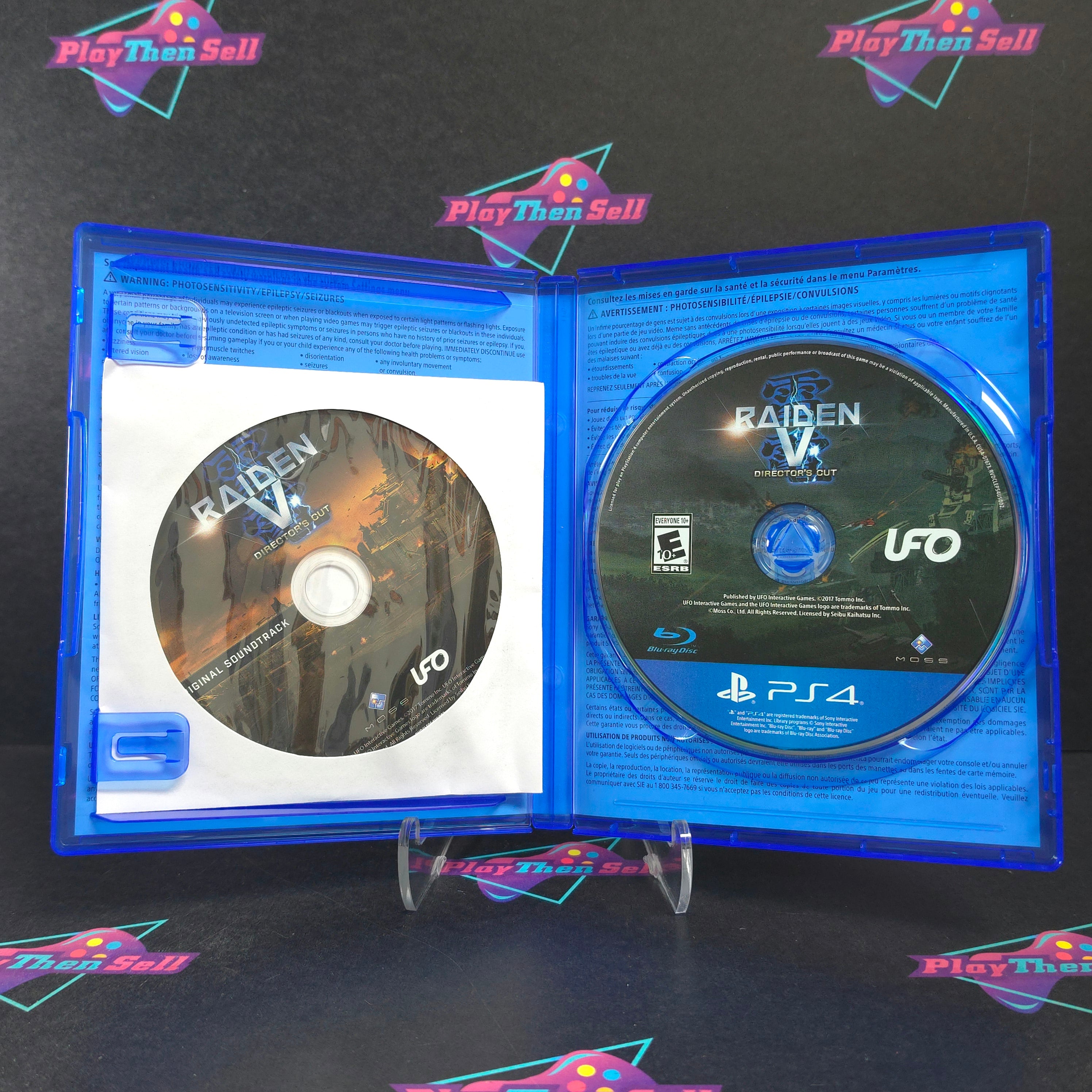 Raiden V (5) Director's Cut PS4 PlayStation 4 + Soundtrack Complete - Excellent