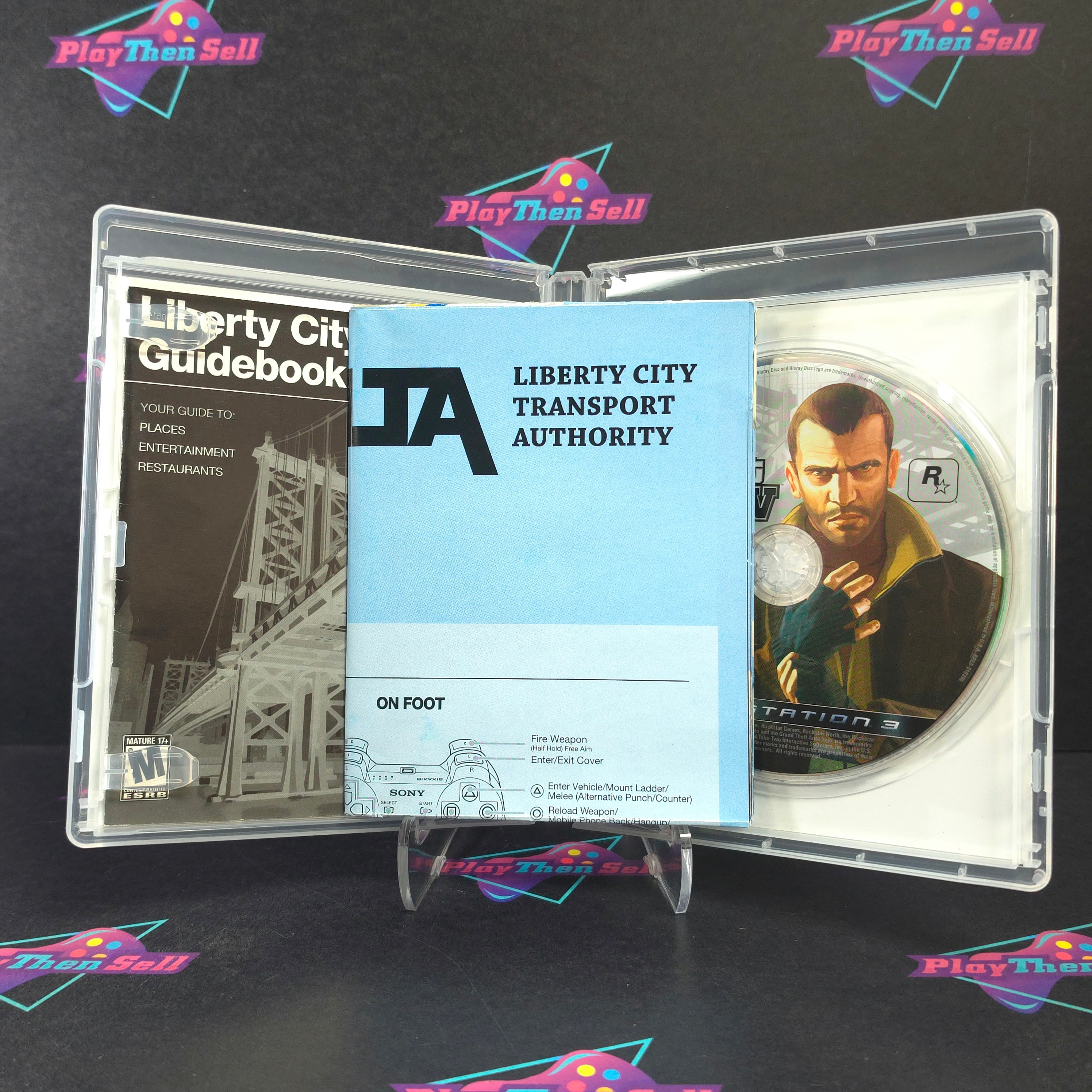 Grand Theft Auto IV (4) PS3 PlayStation 3 + Map Complete - Excellent