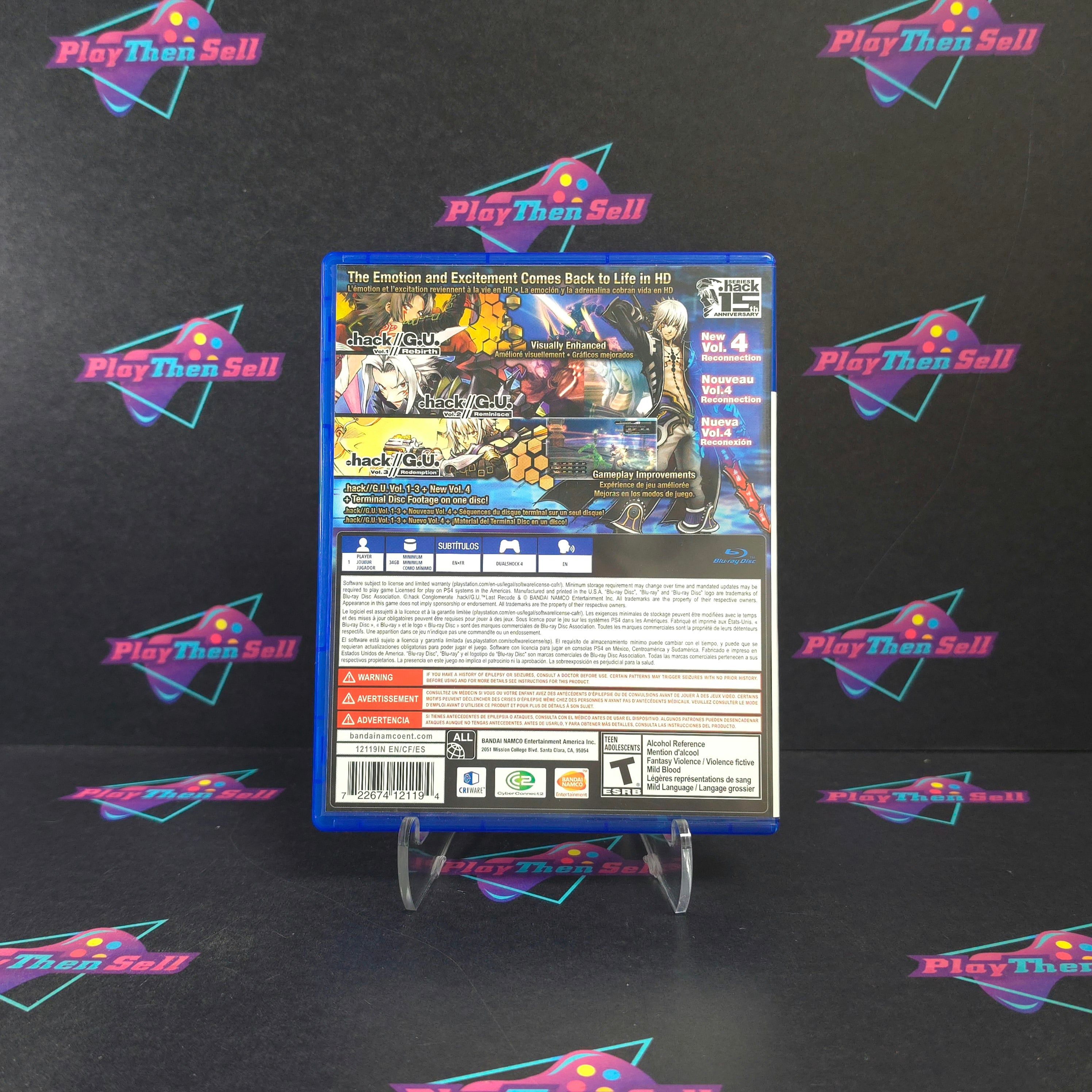 .Hack G.U. Last Recode PS4 PlayStation 4 Complete - Excellent