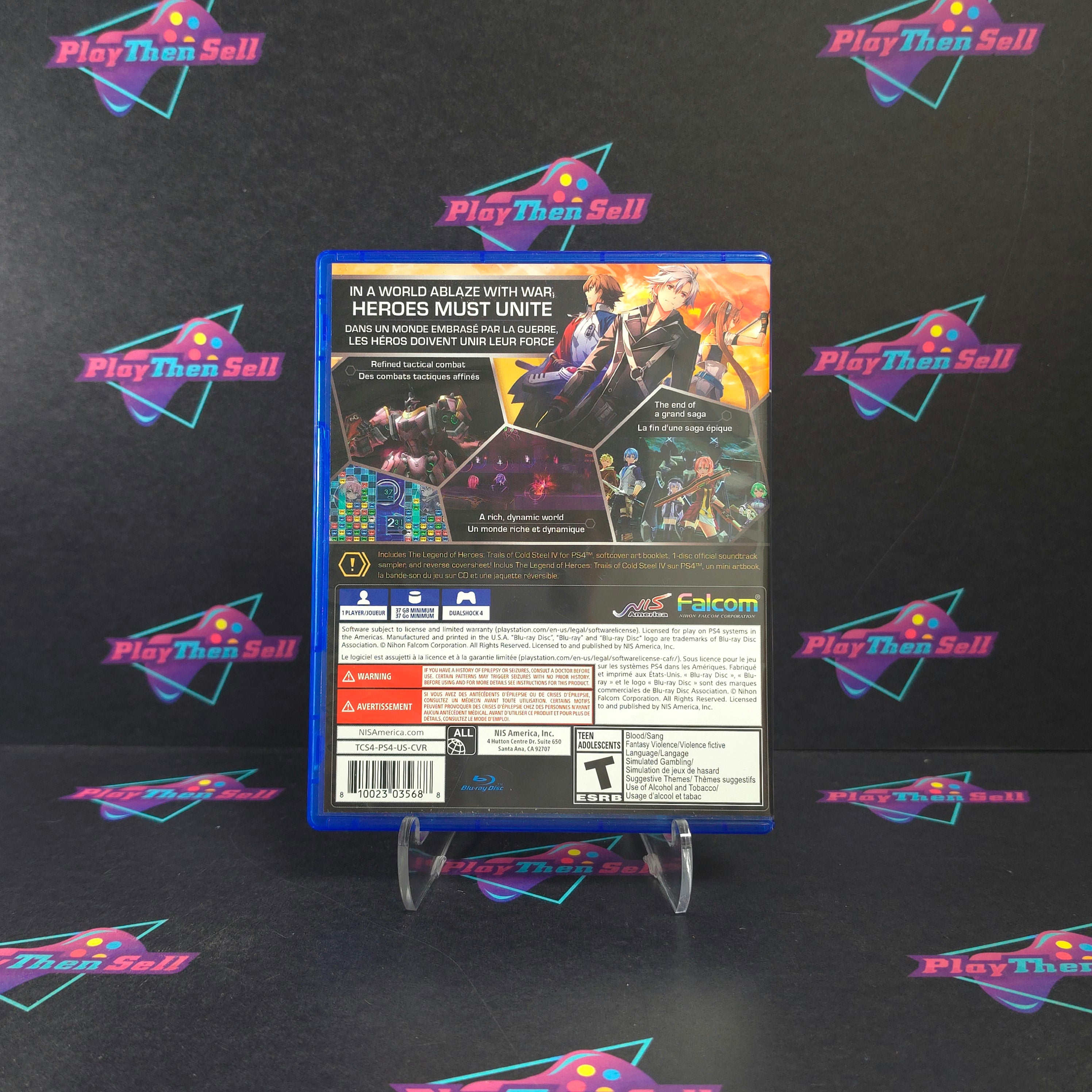 Legend of Heroes Trails of Cold Steel IV (4) Frontline Edition PS4 PlayStation 4 + Artbook / Soundtrack CIB - Excellent