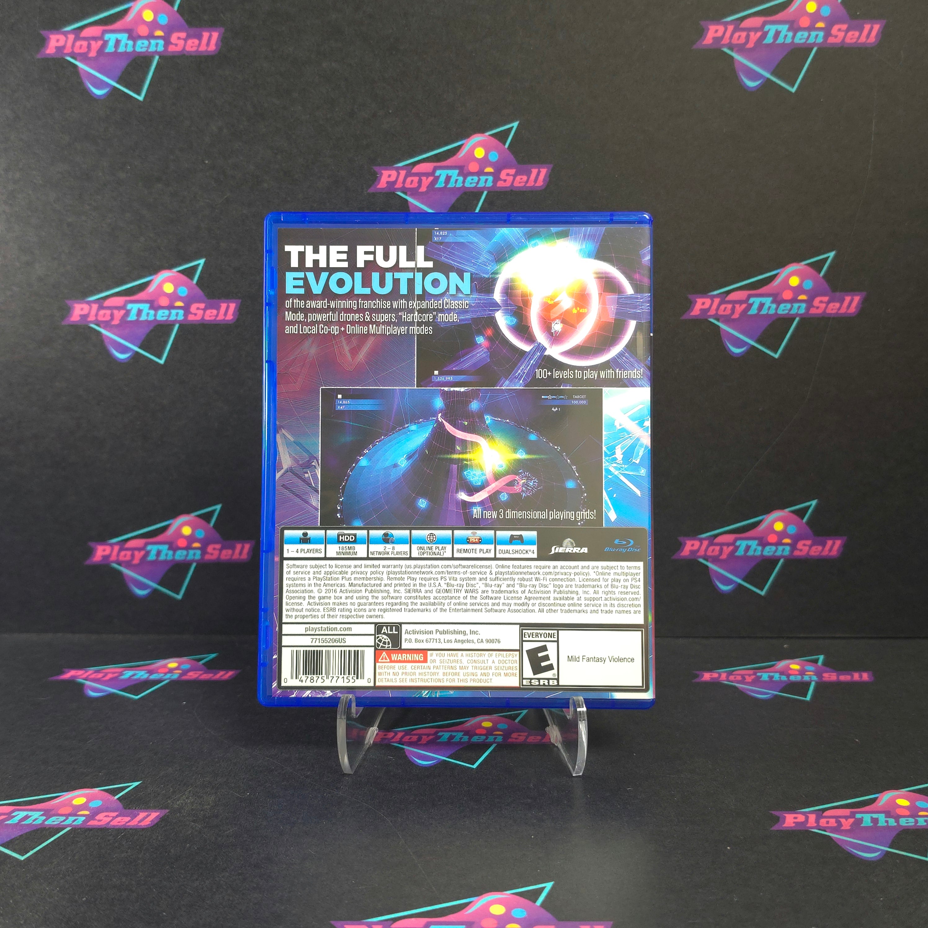 Geometry Wars 3 Dimensions Evolved PS4 PlayStation 4 Complete - Excellent