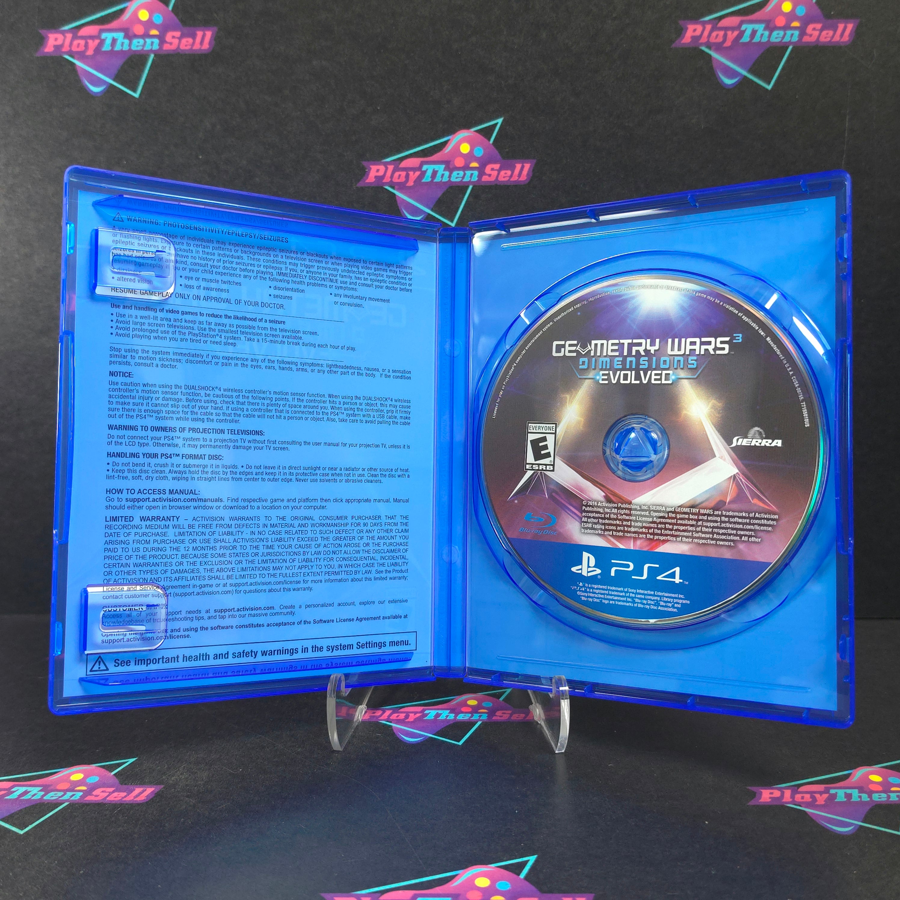 Geometry Wars 3 Dimensions Evolved PS4 PlayStation 4 Complete - Excellent