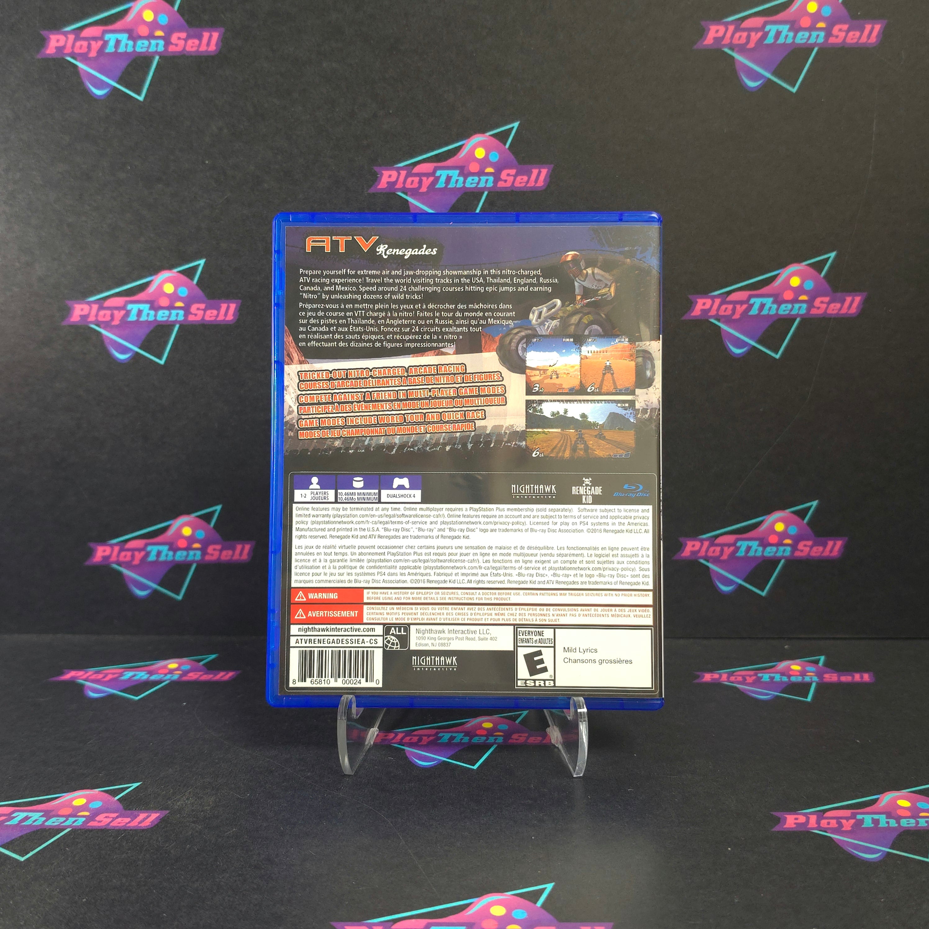 ATV Renegades PS4 PlayStation 4 Complete - Excellent