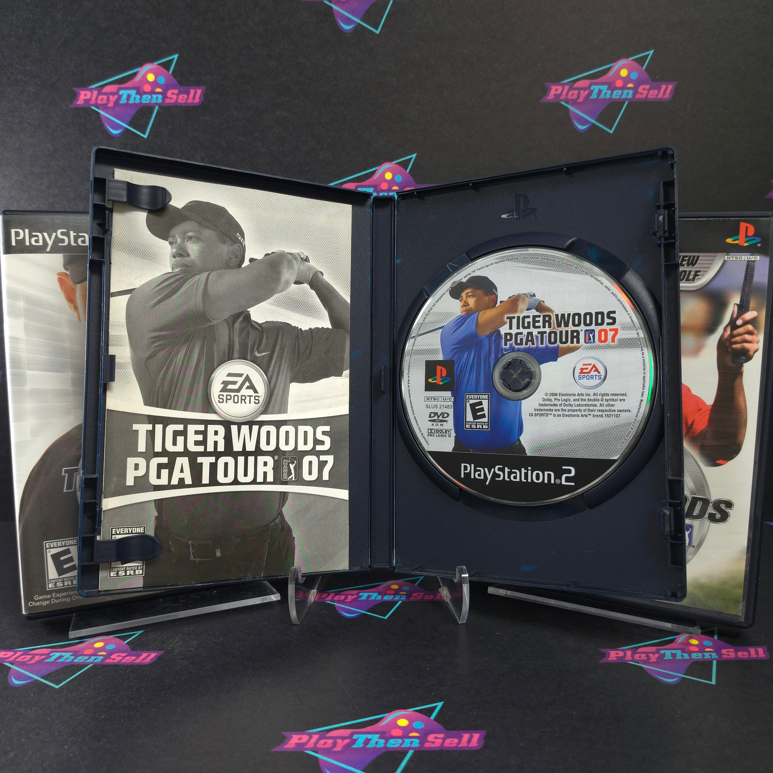 Tiger Woods PGA Tour Collection (3-Game Lot) 02, 05, 07 PS2 PlayStation 2 CIB - Very Good