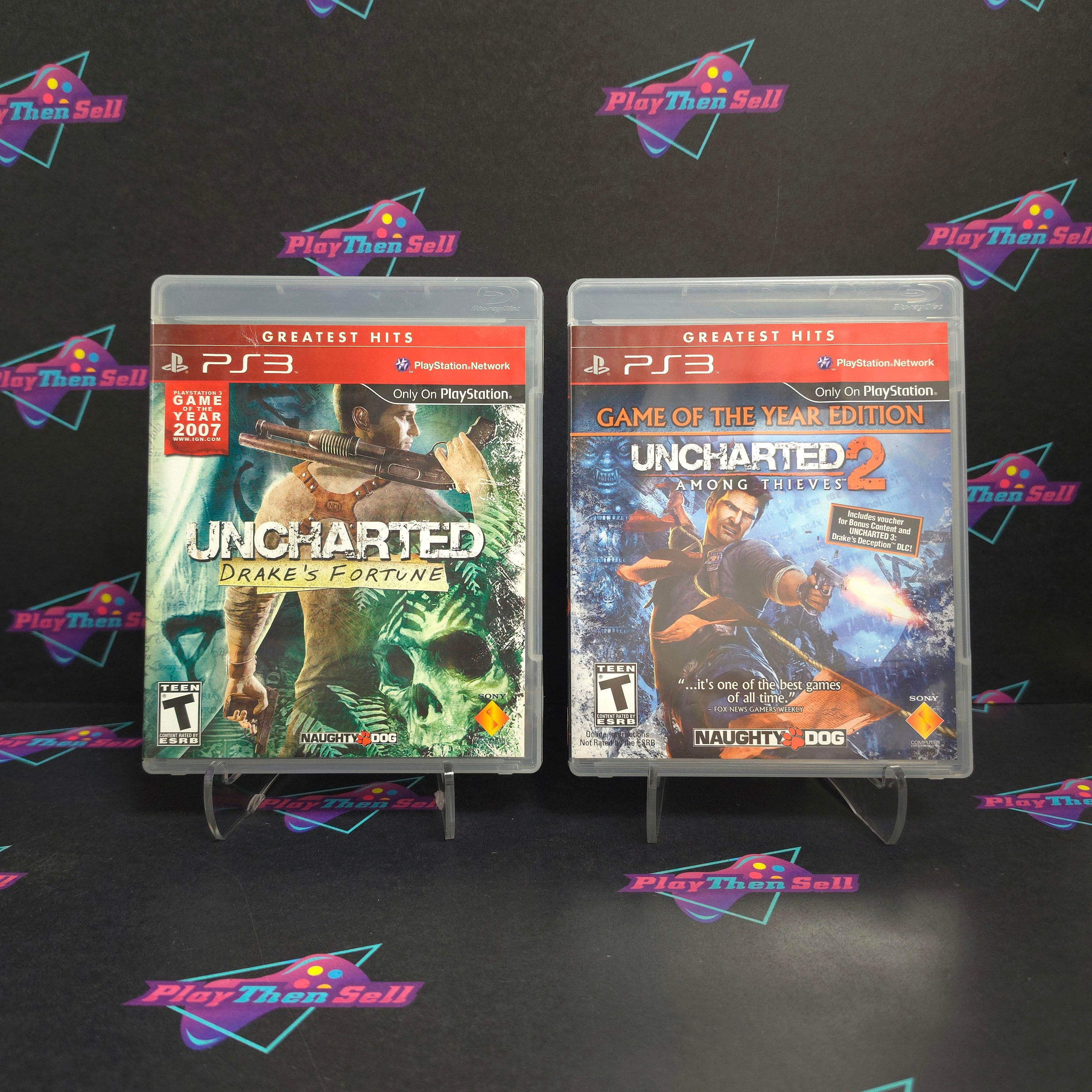 Uncharted Dual Pack PS3 PlayStation 3 GH Complete - Very Good