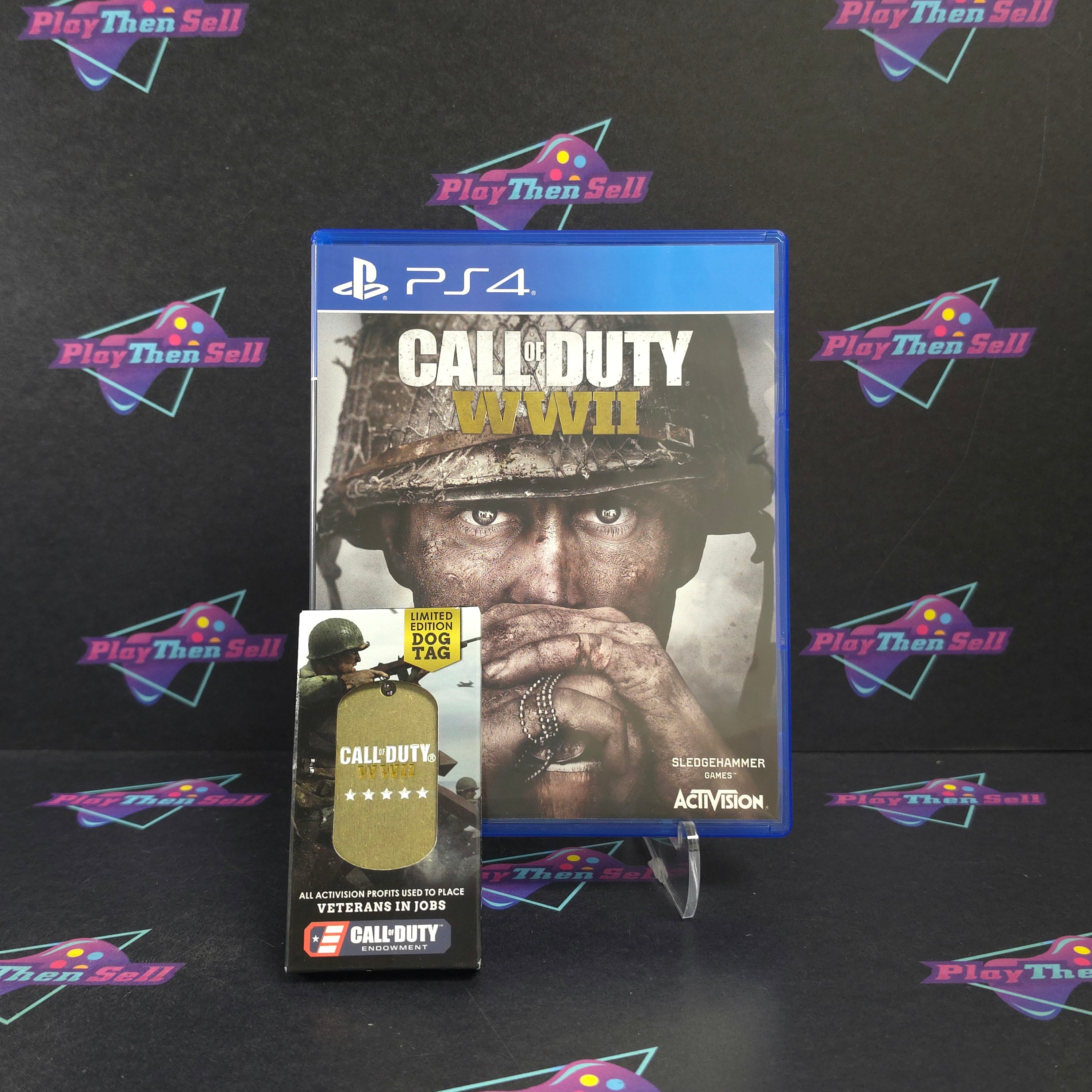 Call of Duty WWII PS4 PlayStation 4 + Dog Tag Complete - Excellent