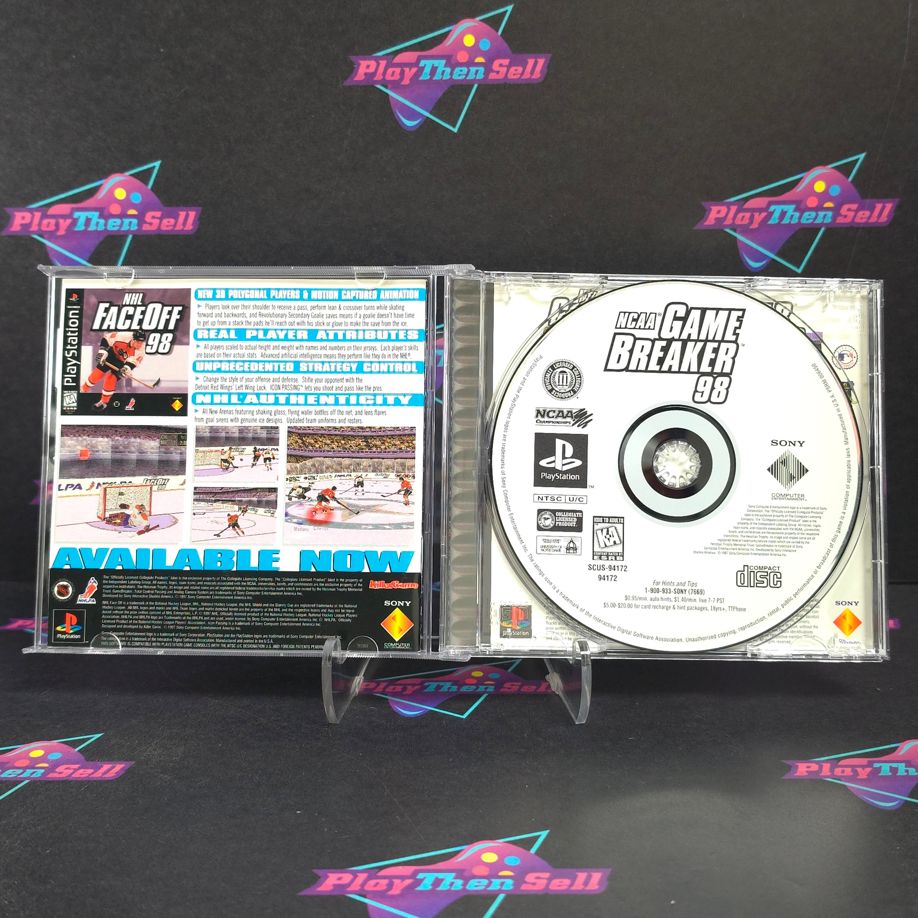 NCAA GameBreaker 98 PS1 PlayStation 1 Complete - Excellent