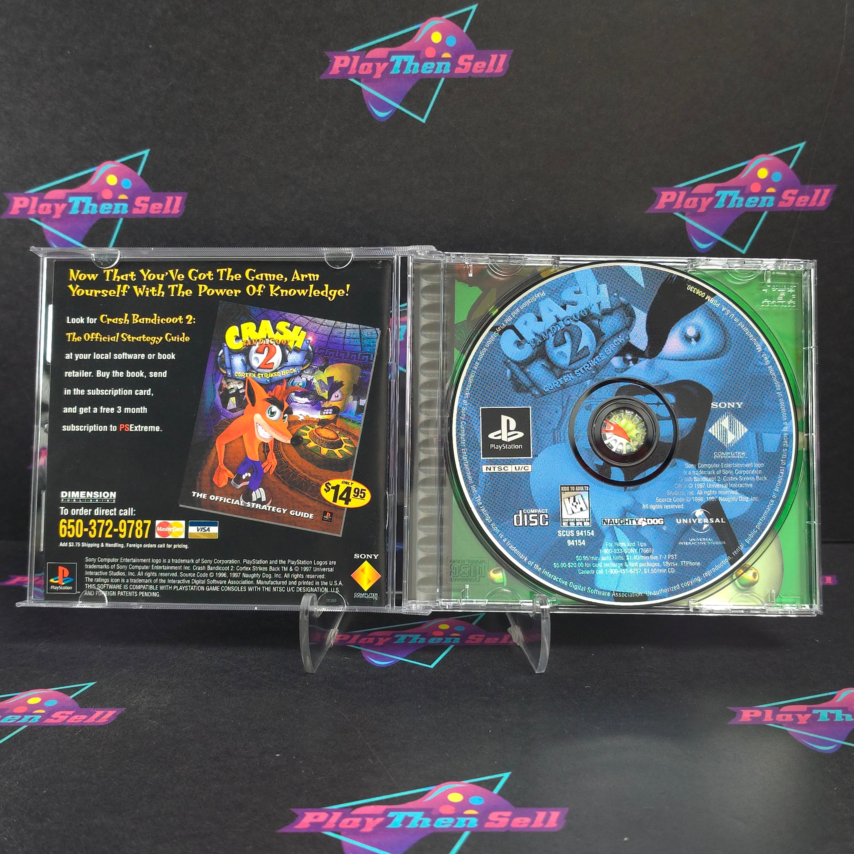 Crash Bandicoot 2 Cortex Strikes Back PS1 PlayStation 1 Complete - Excellent
