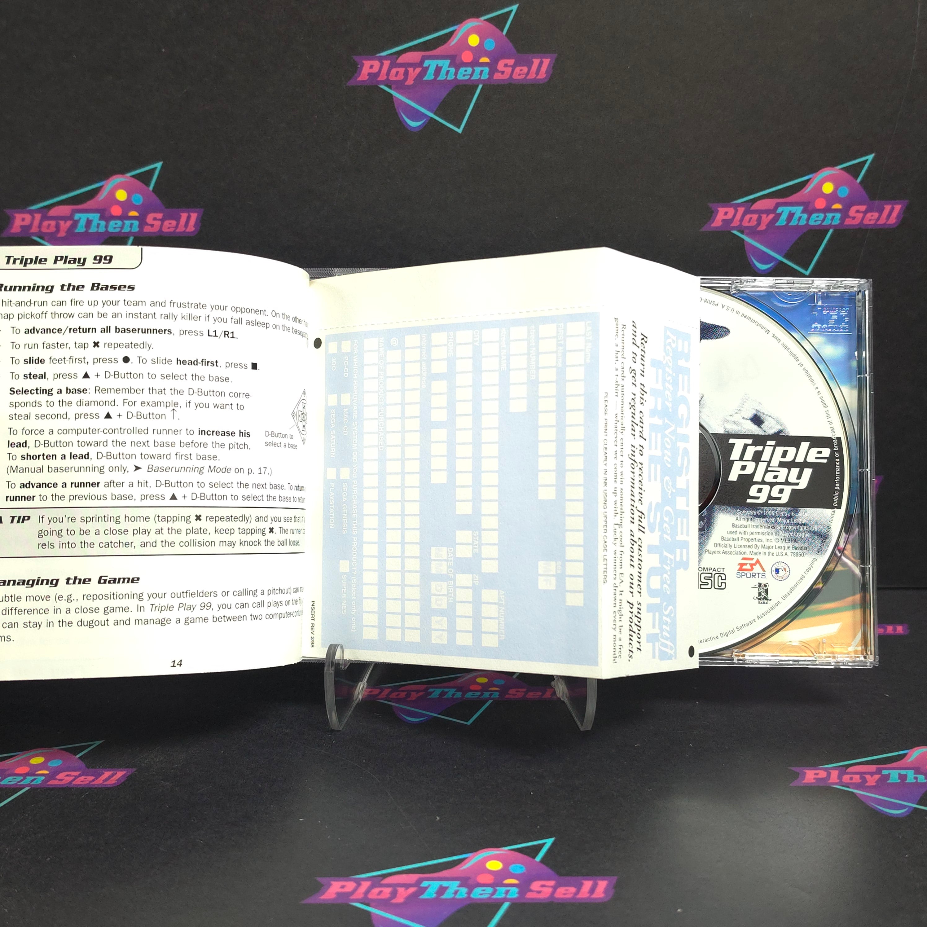 Triple Play 99 PS1 PlayStation 1 + Reg Complete - Excellent