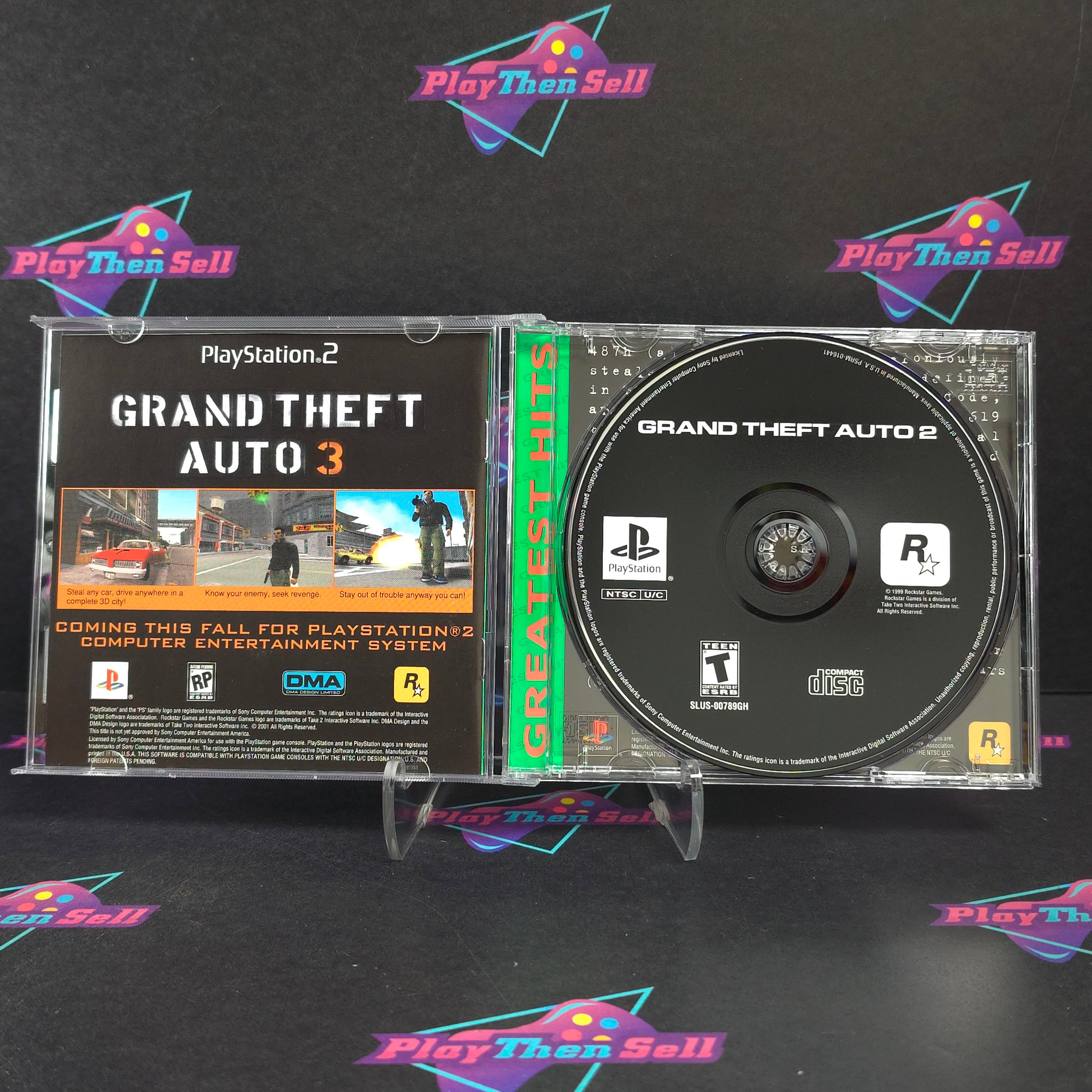 Grand Theft Auto 2 PS1 PlayStation 1 GH + Map Complete - Excellent