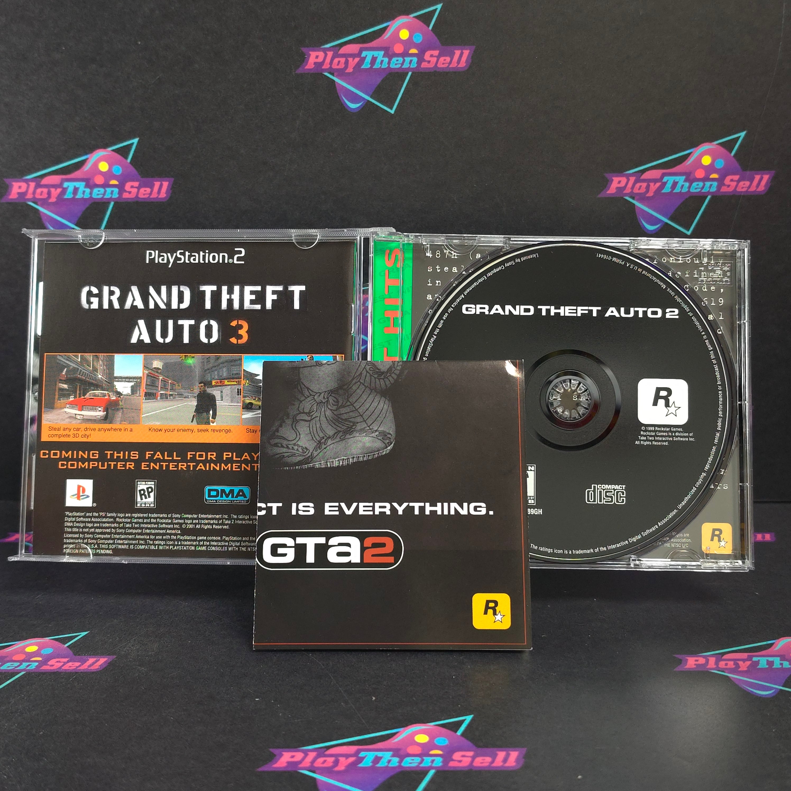 Grand Theft Auto 2 PS1 PlayStation 1 GH + Map Complete - Excellent