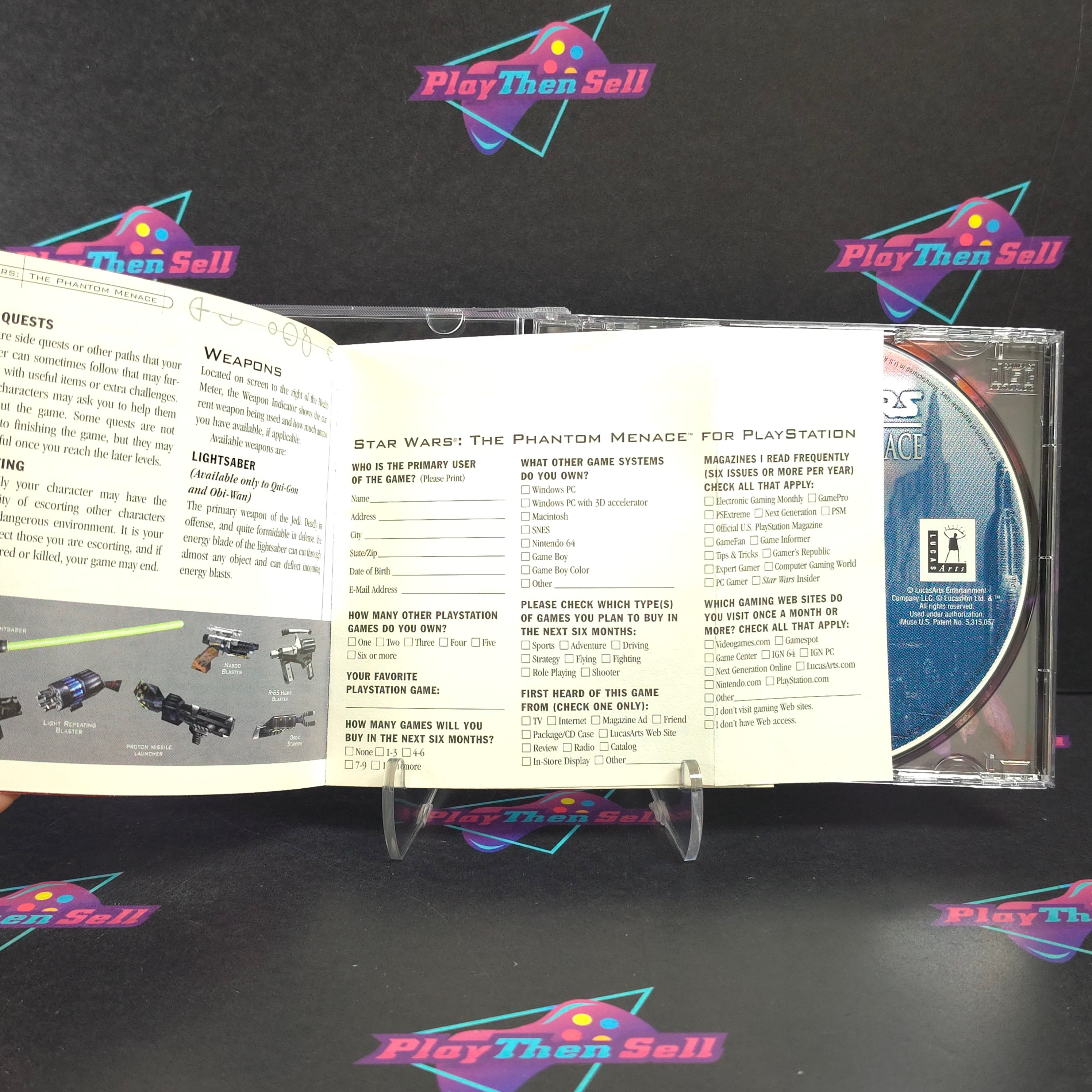 Star Wars Episode I (1) The Phantom Menace PS1 PlayStation 1 + Reg Complete - Excellent