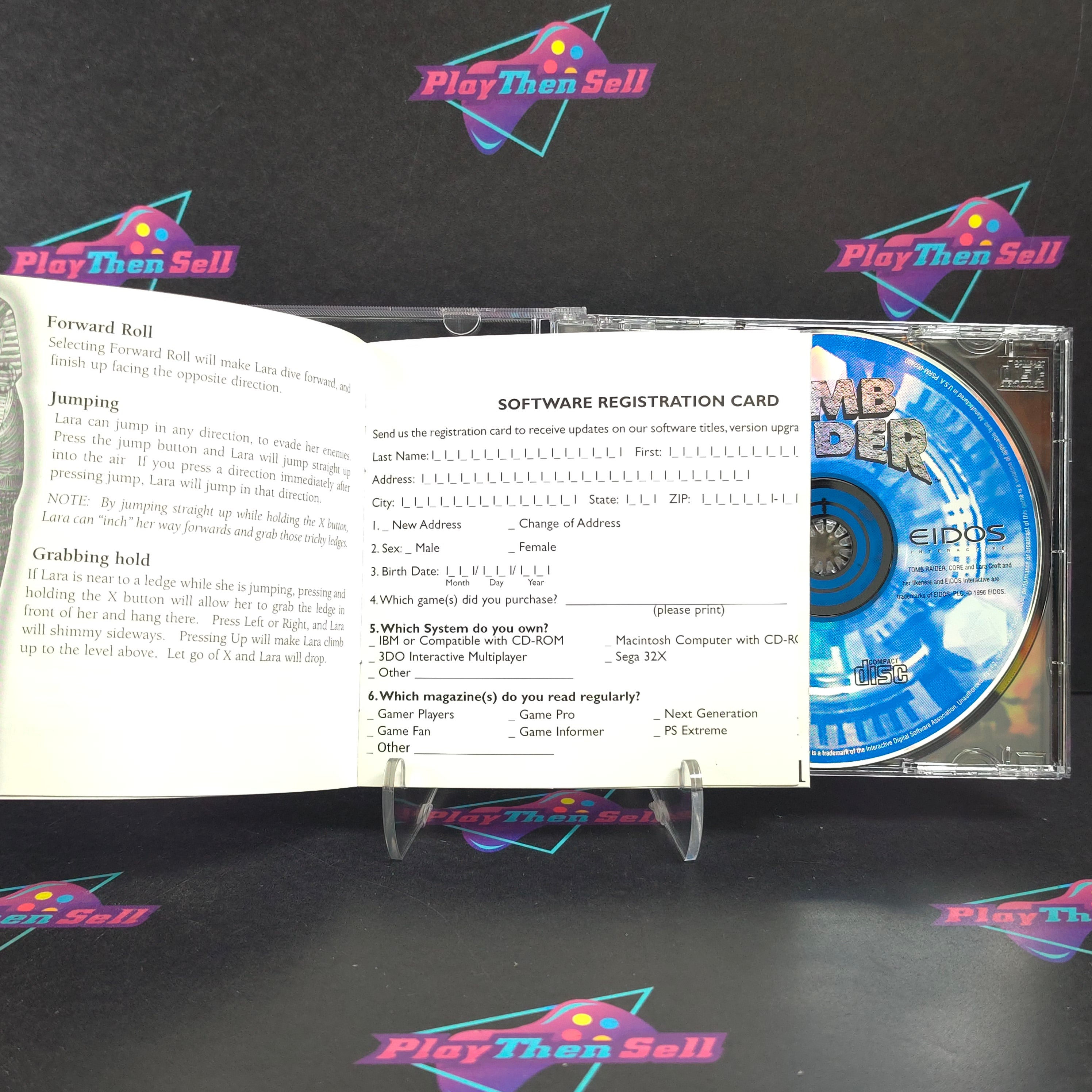 Tomb Raider PS1 PlayStation 1 + Reg Complete - Excellent