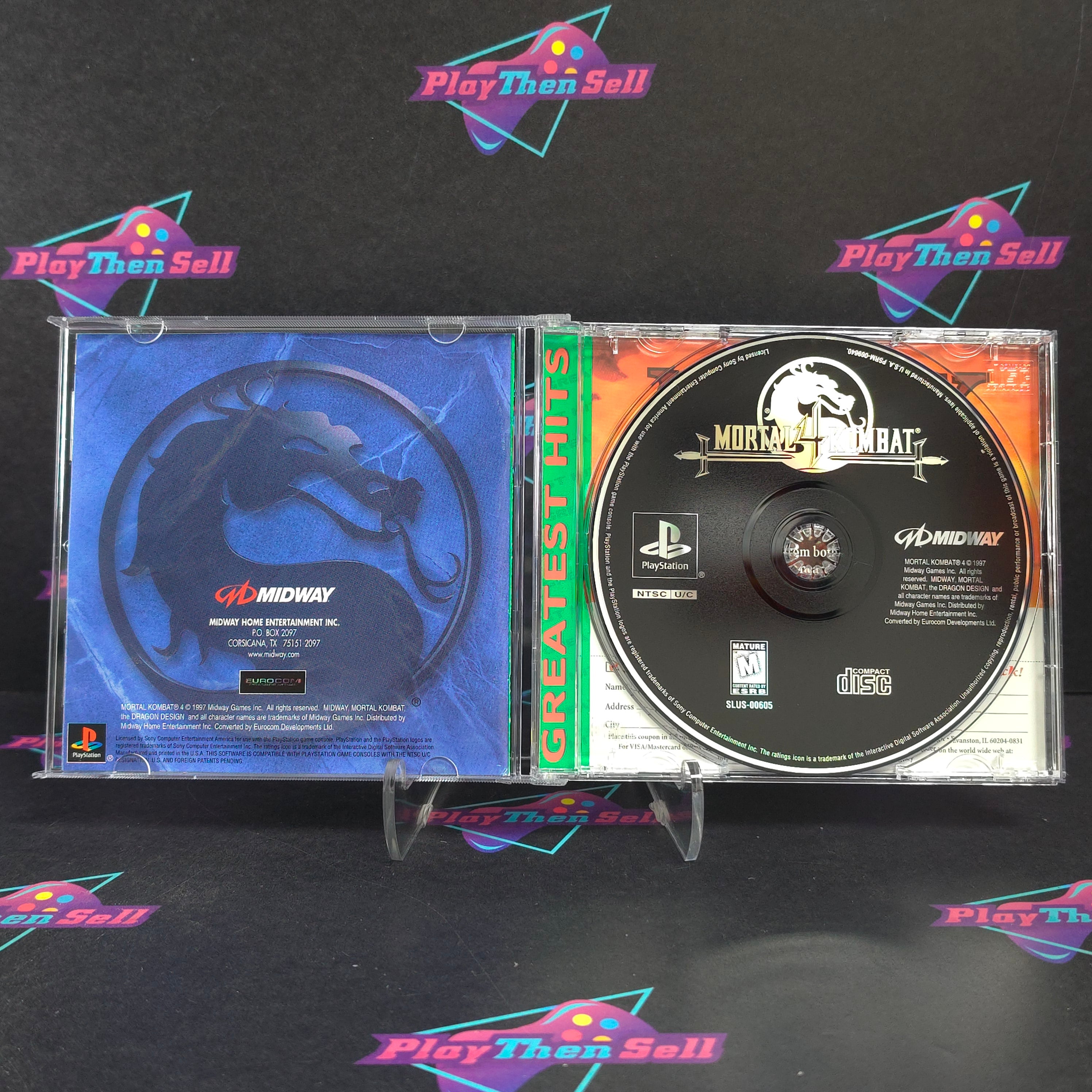 Mortal Kombat 4 PS1 PlayStation 1 GH + Reg Complete - Excellent