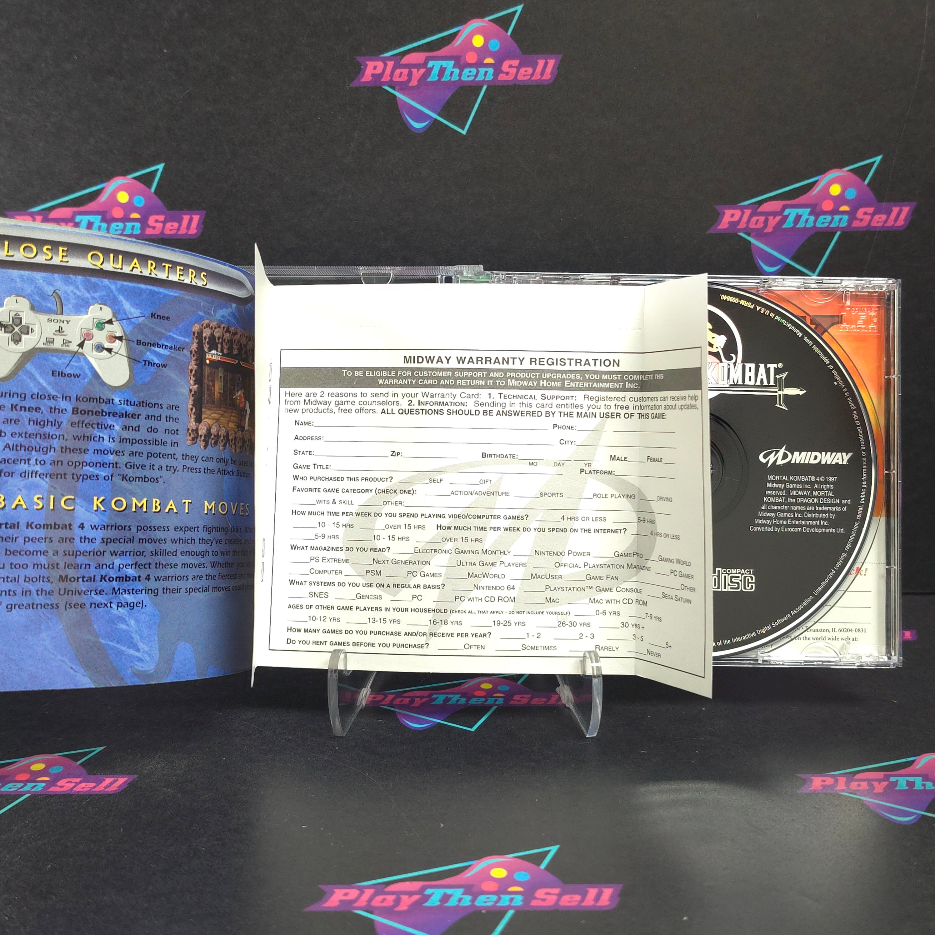 Mortal Kombat 4 PS1 PlayStation 1 GH + Reg Complete - Excellent