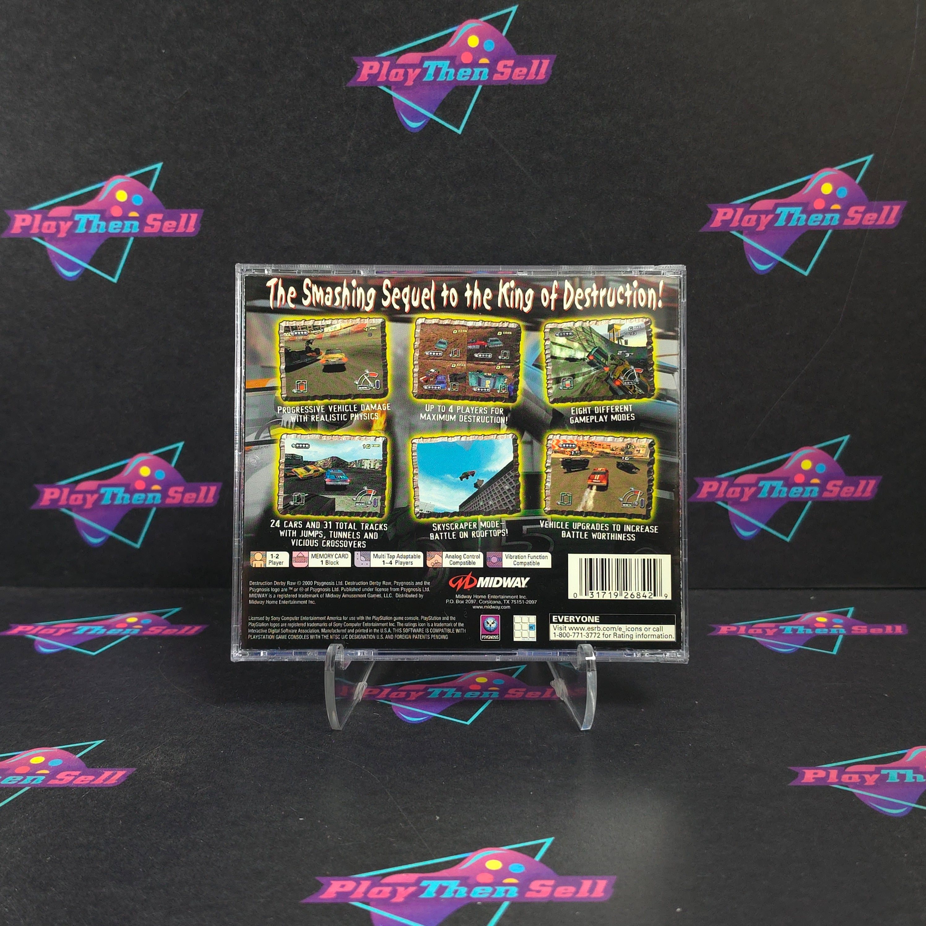 Destruction Derby Raw PS1 PlayStation 1 + Reg Complete - Excellent