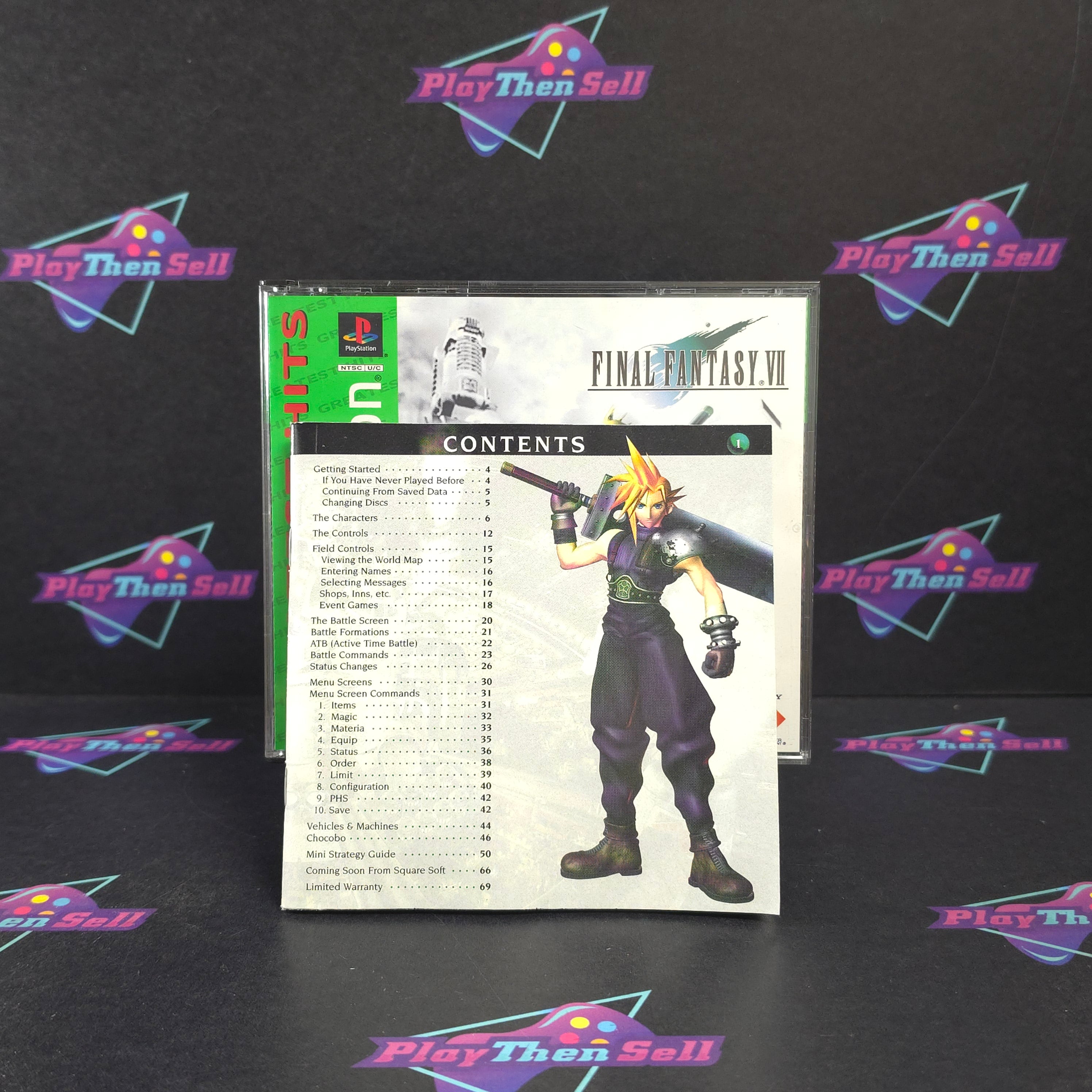 Final Fantasy VII (7) PS1 PlayStation 1 GH Complete - Very Good