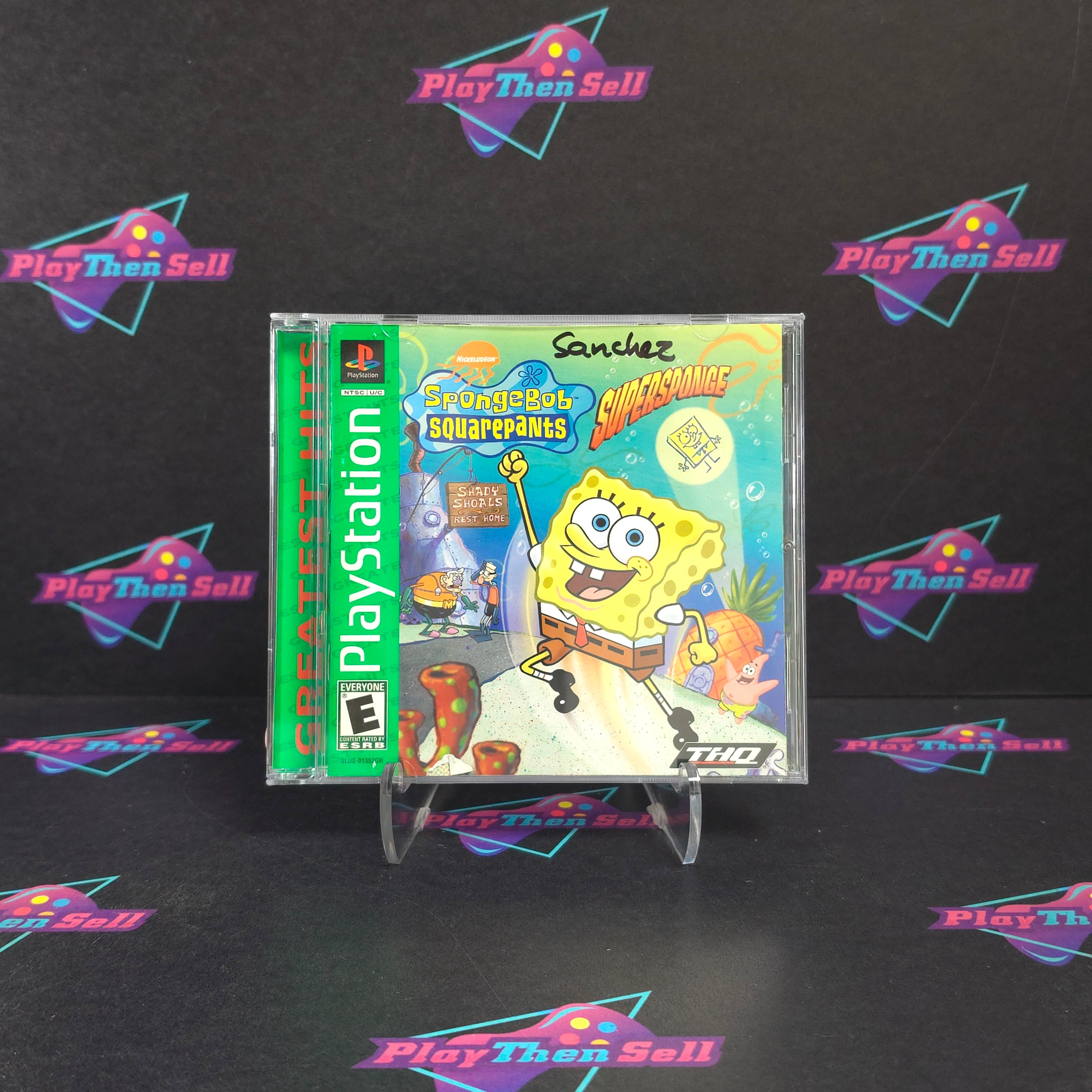 SpongeBob SquarePants SuperSponge PS1 PlayStation 1 GH Complete - Very Good