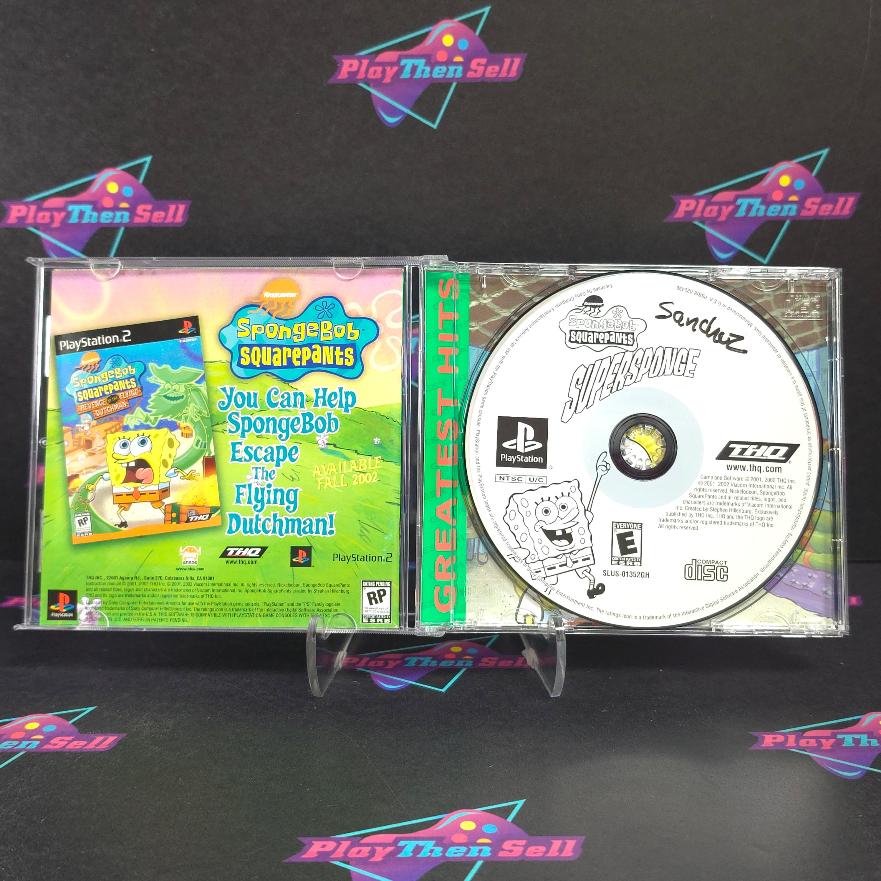 SpongeBob SquarePants SuperSponge PS1 PlayStation 1 GH Complete - Very Good