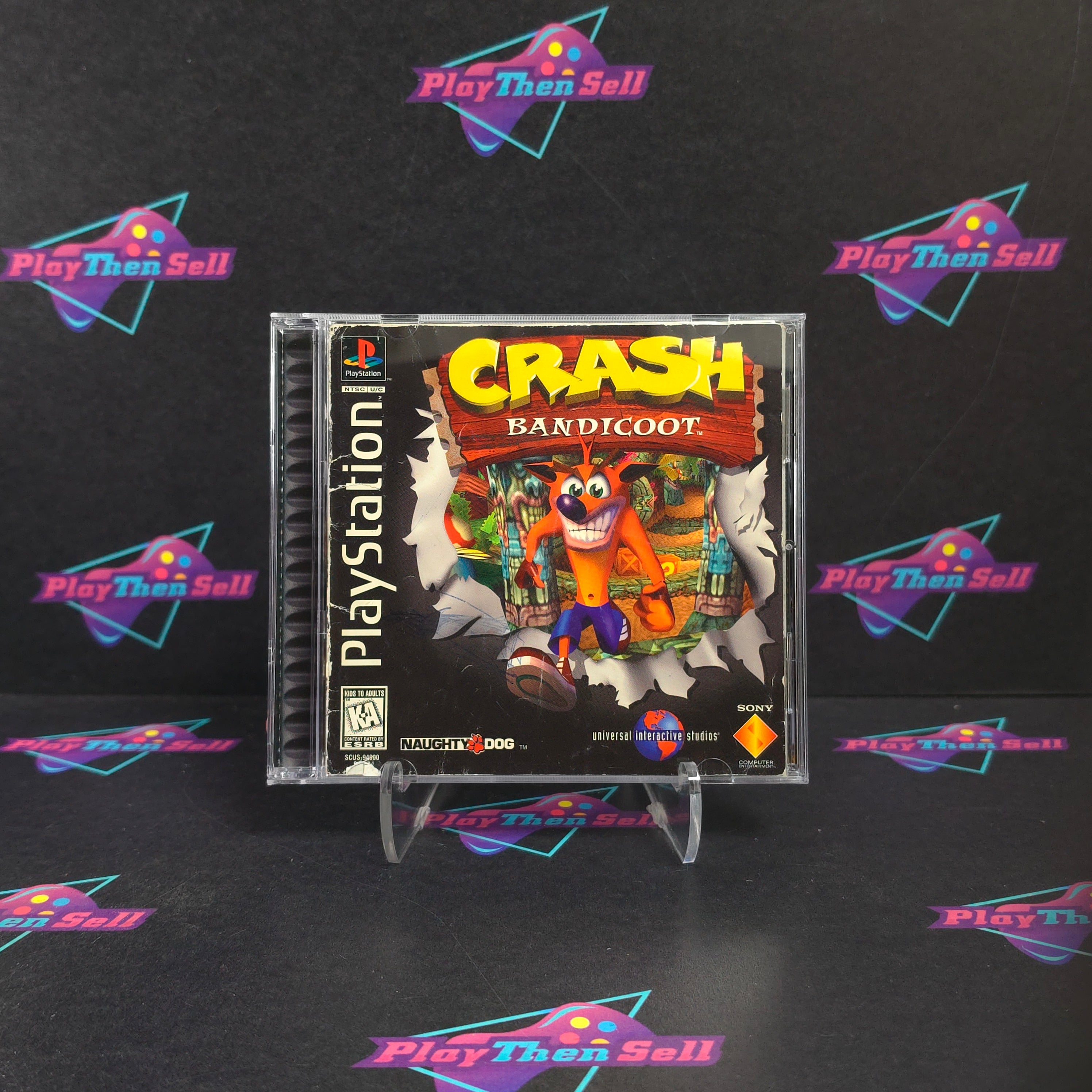 Crash Bandicoot PS1 PlayStation 1 Orange Disc Complete - Very Good