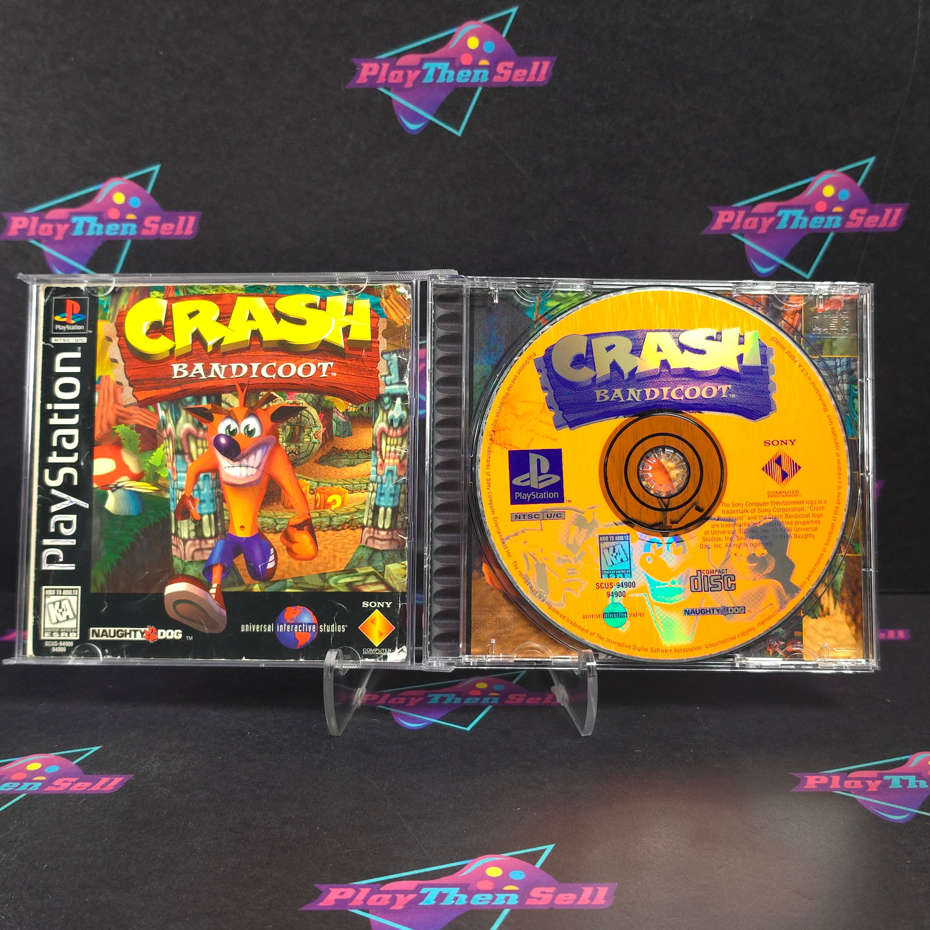 Crash Bandicoot PS1 PlayStation 1 Orange Disc Complete - Very Good
