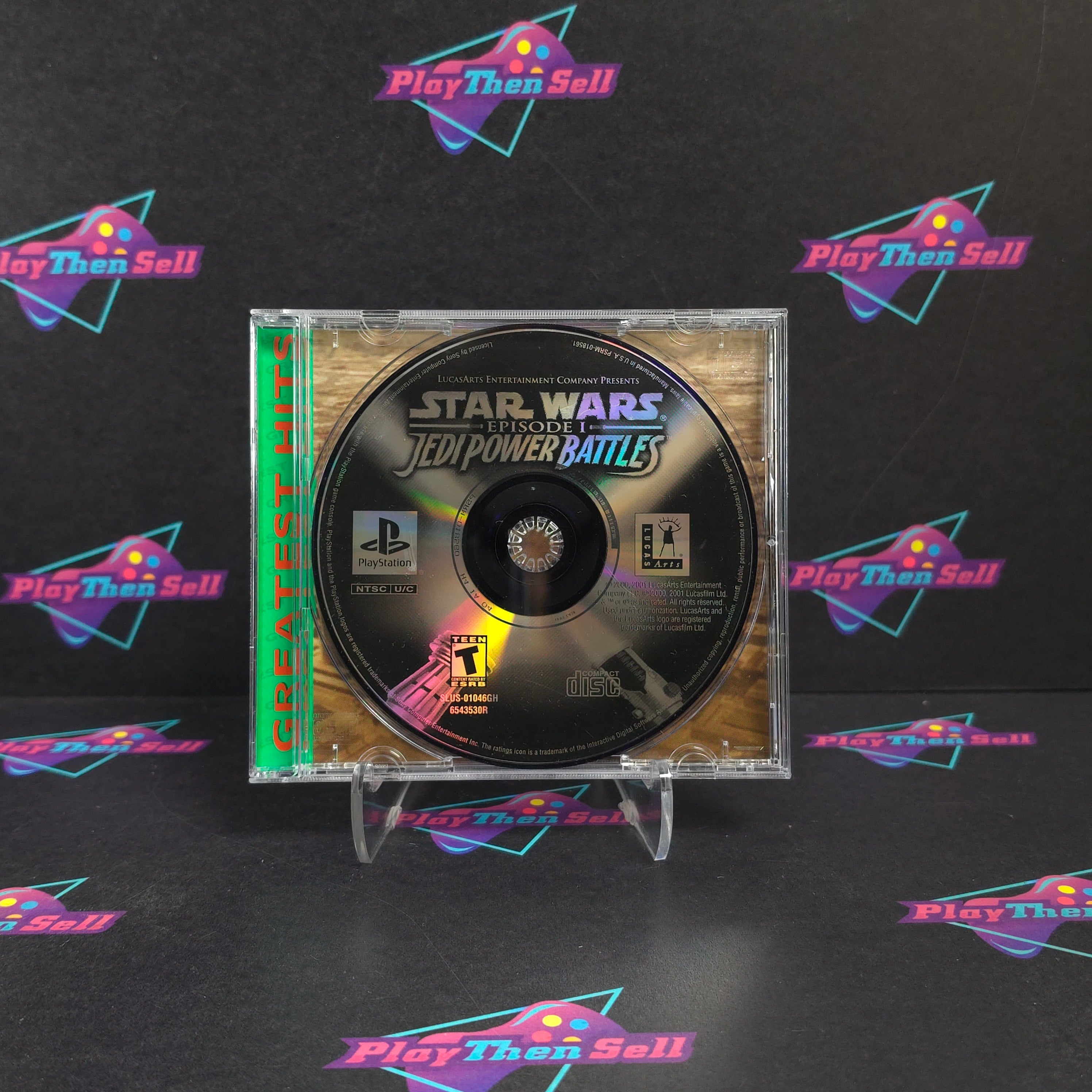 Star Wars Episode I (1) Jedi Power Battles PS1 PlayStation 1 GH - Very Good