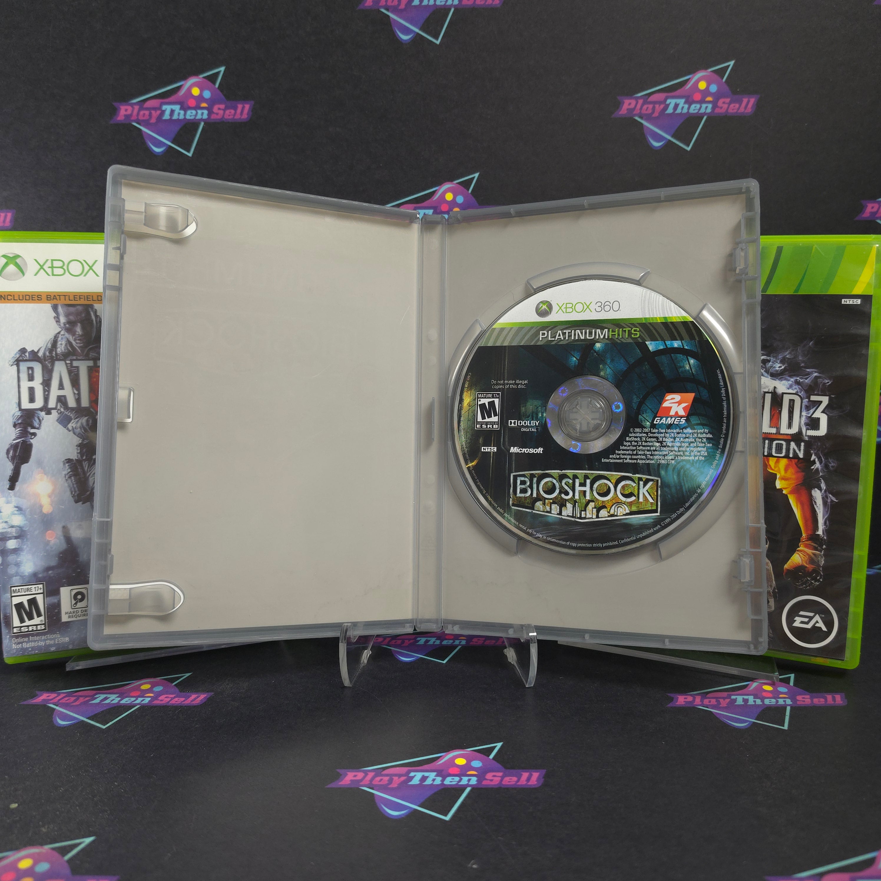 Shooter Collection (3-Game Lot) Battlefield 3 & 4, Bioshock Xbox 360 Bundle - Very Good