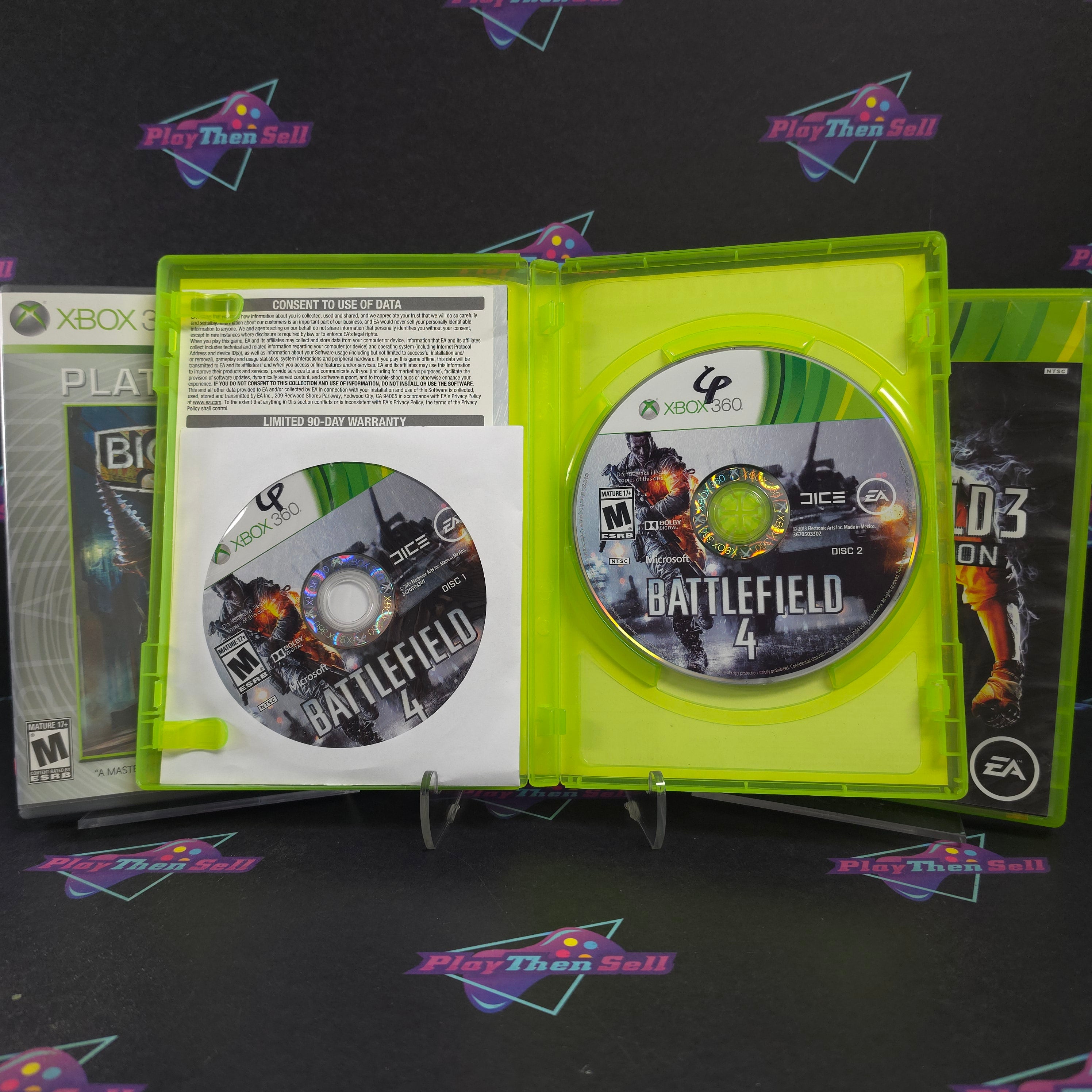 Shooter Collection (3-Game Lot) Battlefield 3 & 4, Bioshock Xbox 360 Bundle - Very Good