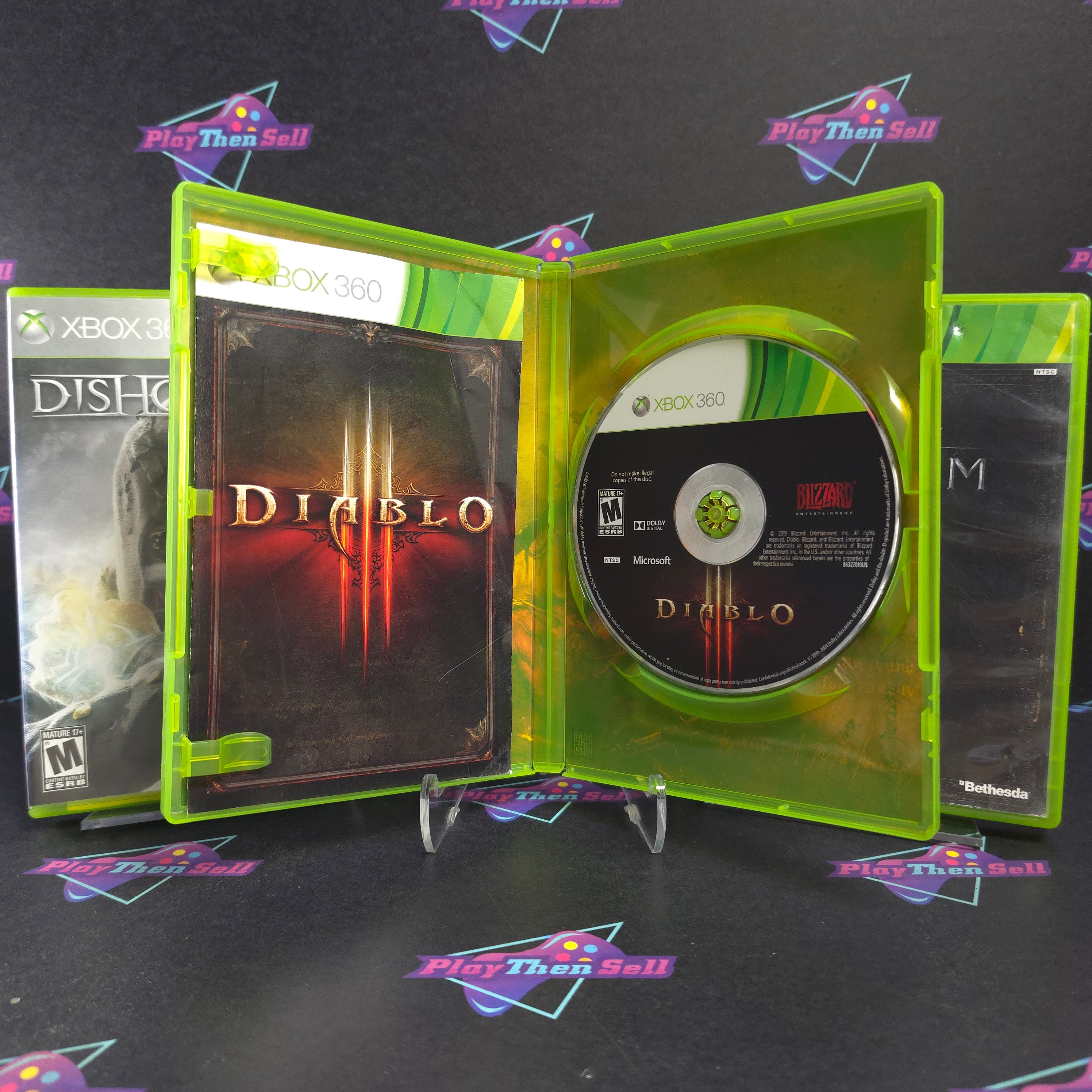 RPG Collection (3-Game Lot) Dishonored, Diablo 3, Skyrim Xbox 360 Bundle - Very Good