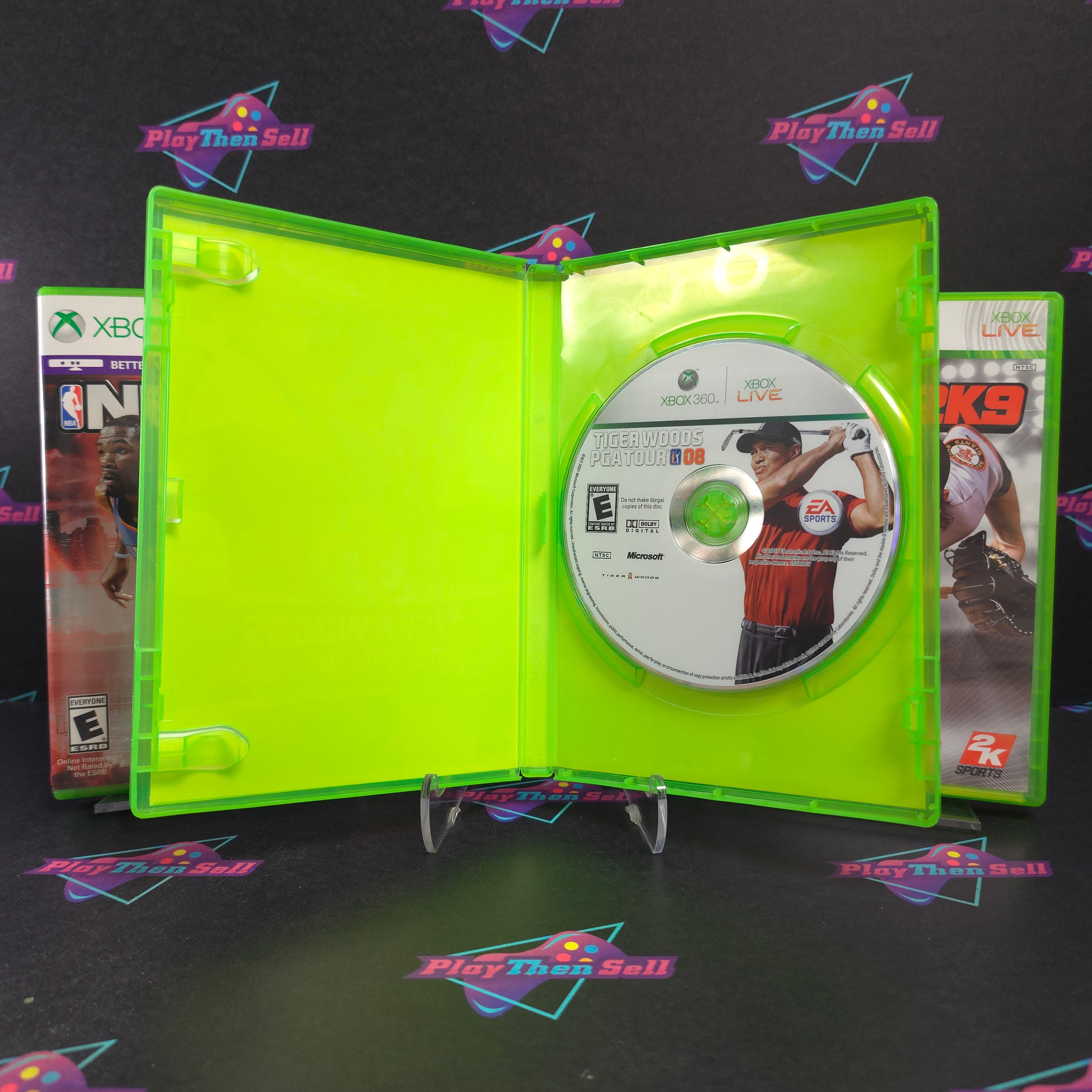Sports Collection (3-Game Lot) PGA 08, MLB 2K9, NBA 2K15 Xbox 360 Bundle - Very Good