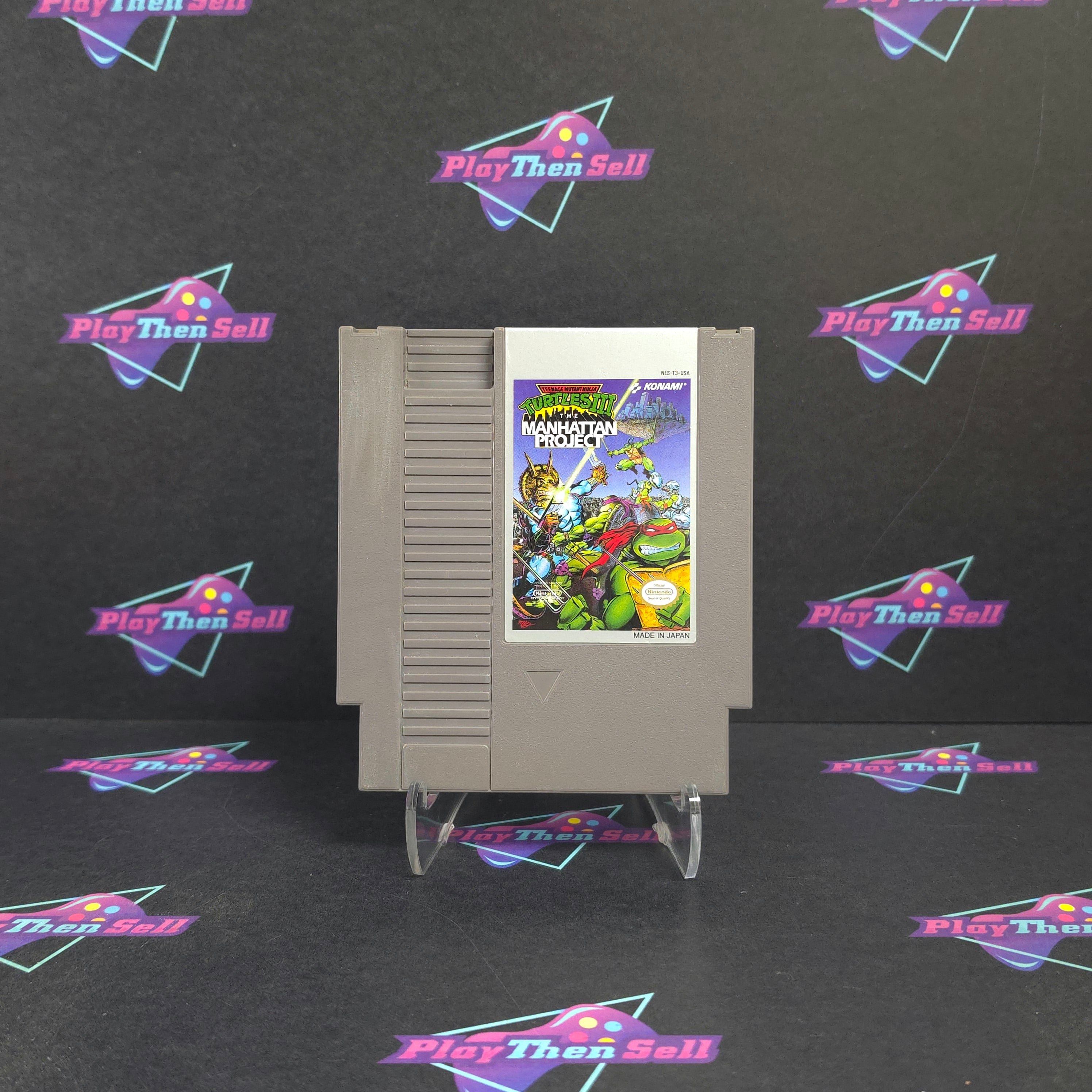 TMNT III (3) Manhattan Project Nintendo NES Cart Only - Excellent