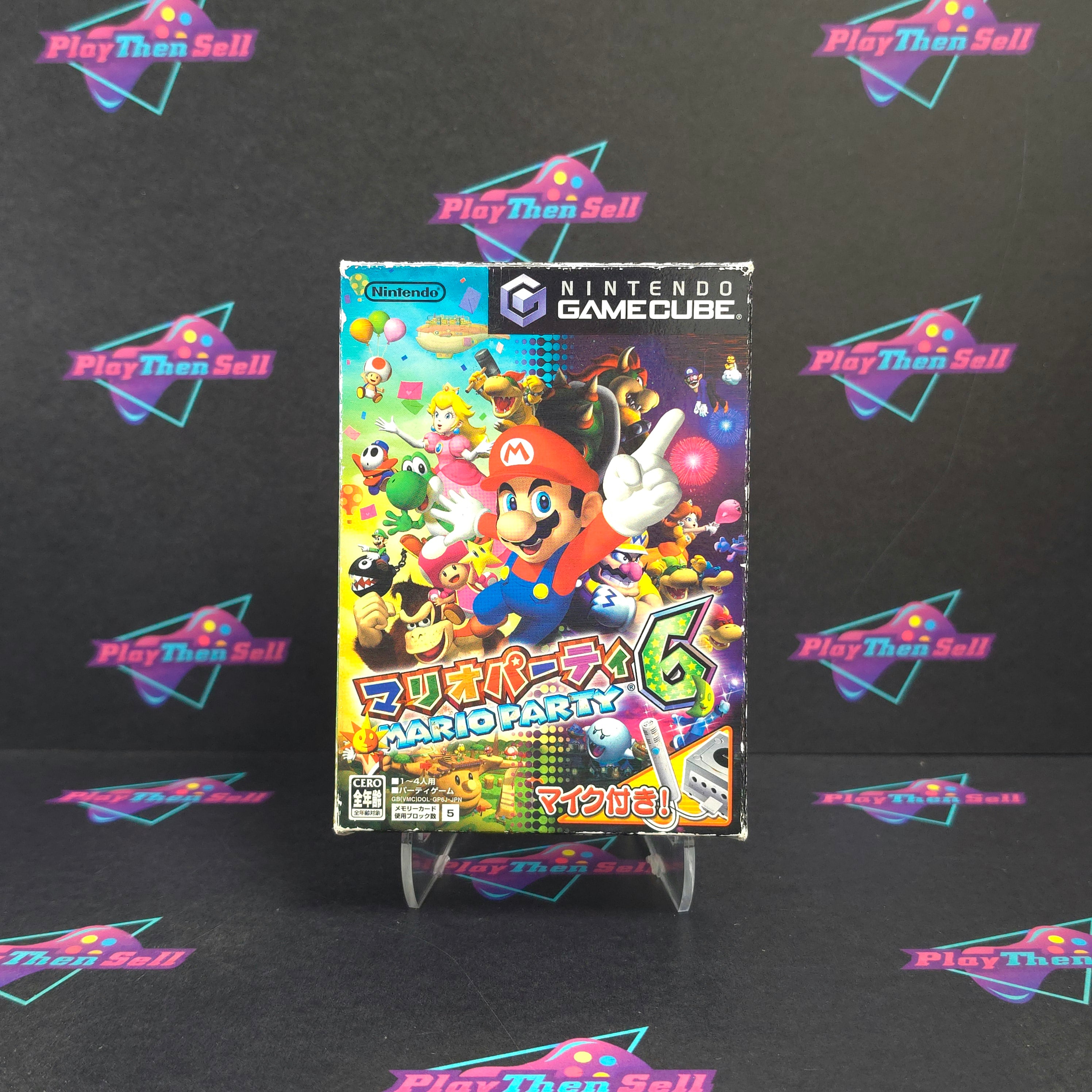 Mario Party 6 Mic Set Nintendo Gamecube Japan Import Complete - Excellent