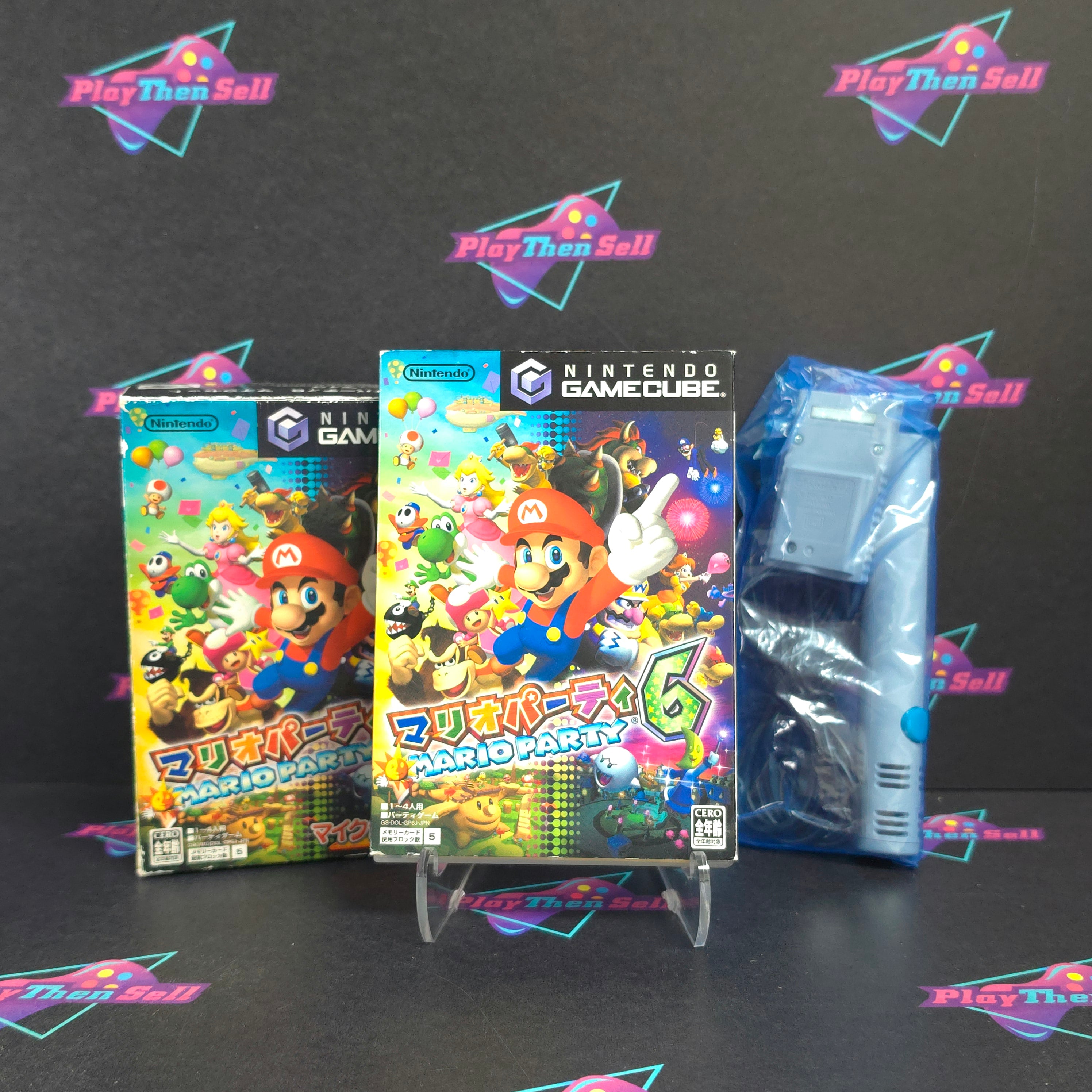 Mario Party 6 Mic Set Nintendo Gamecube Japan Import Complete - Excellent