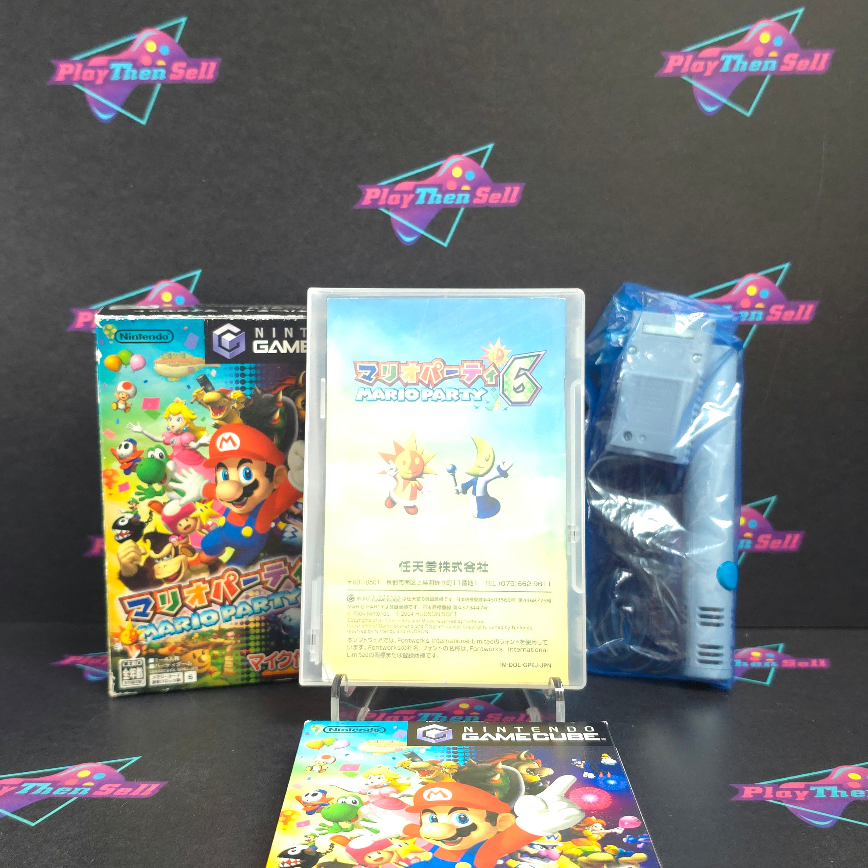 Mario Party 6 Mic Set Nintendo Gamecube Japan Import Complete - Excellent
