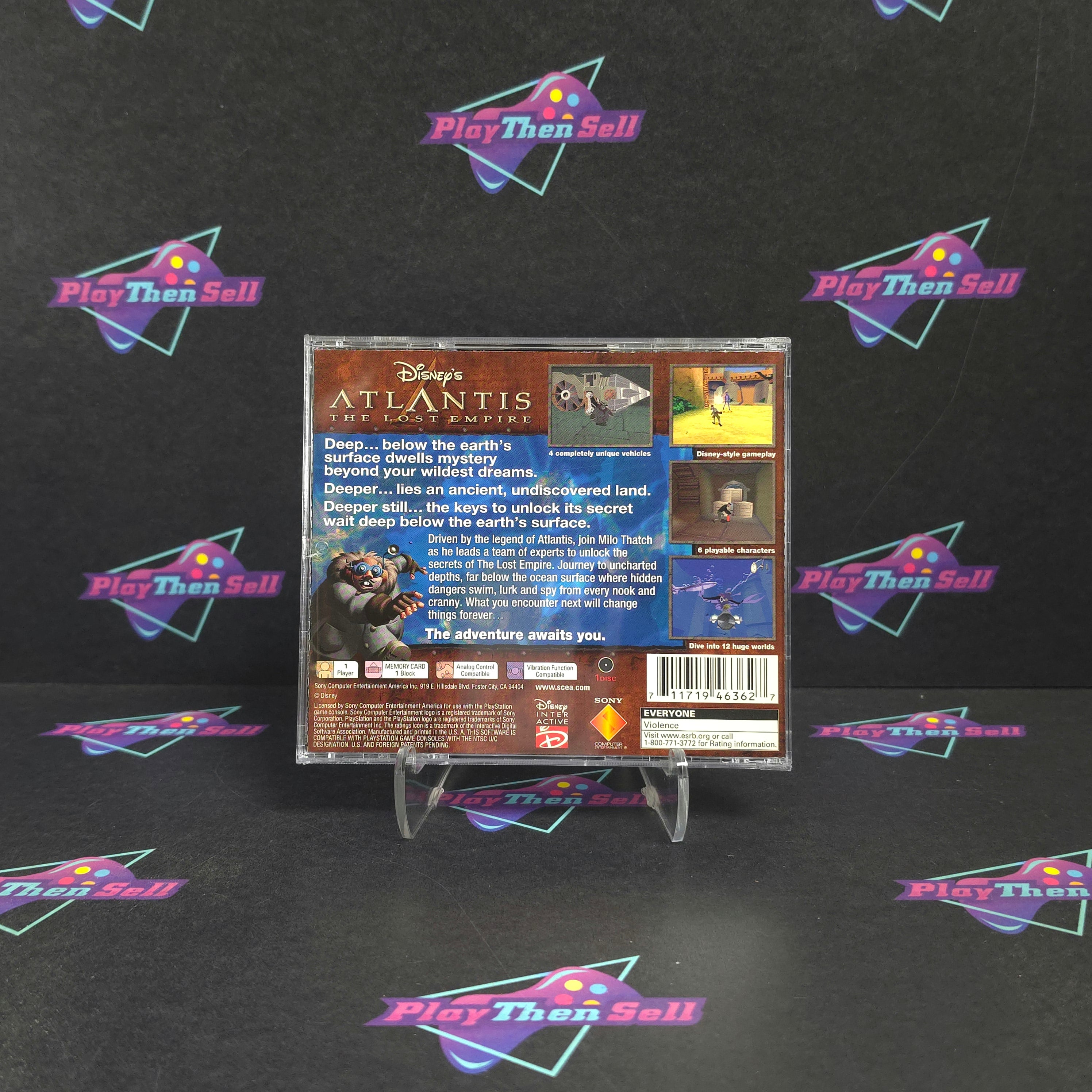 Atlantis The Lost Empire PS1 PlayStation 1 Complete - Excellent