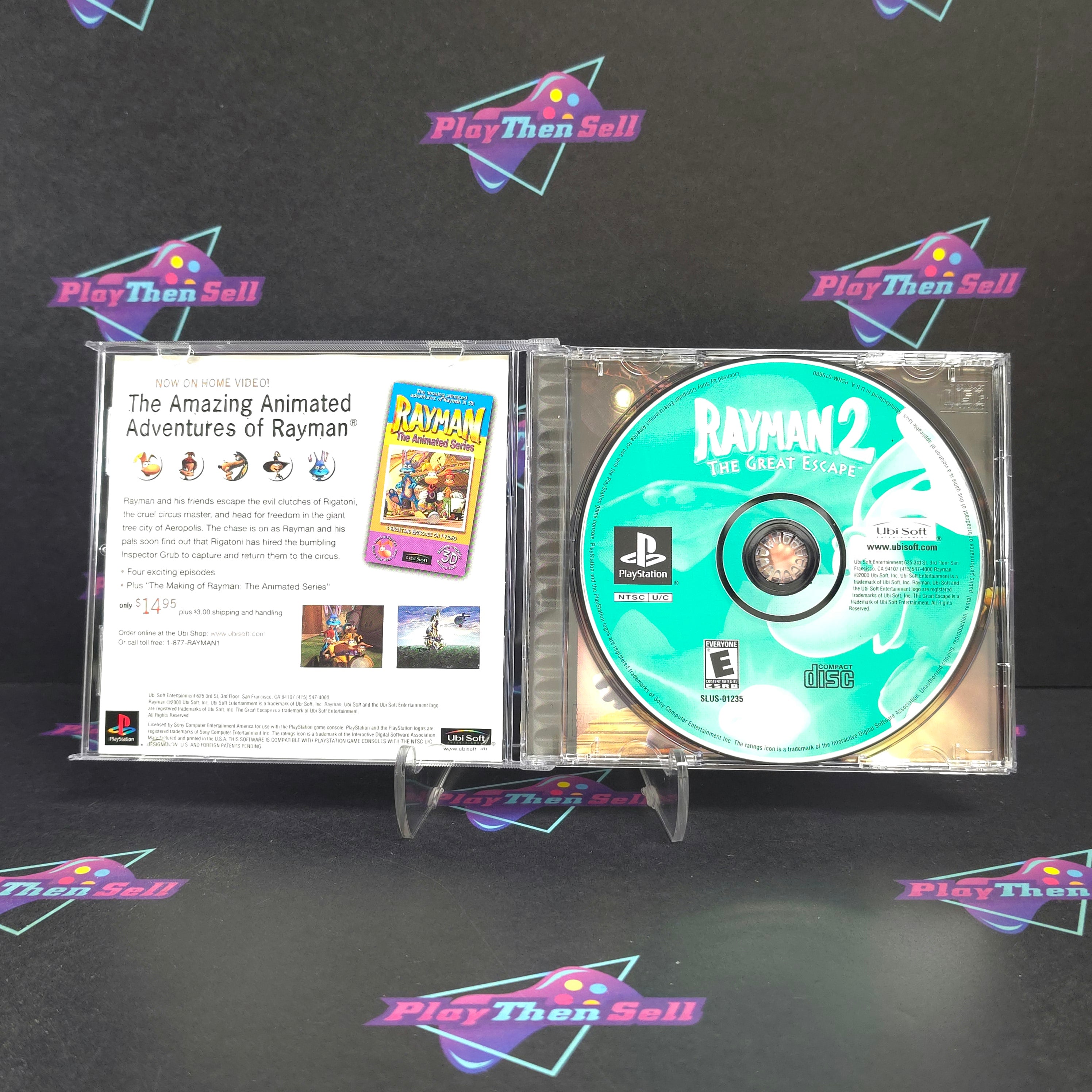 Rayman 2 The Great Escape PS1 PlayStation 1 + Reg Complete - Excellent