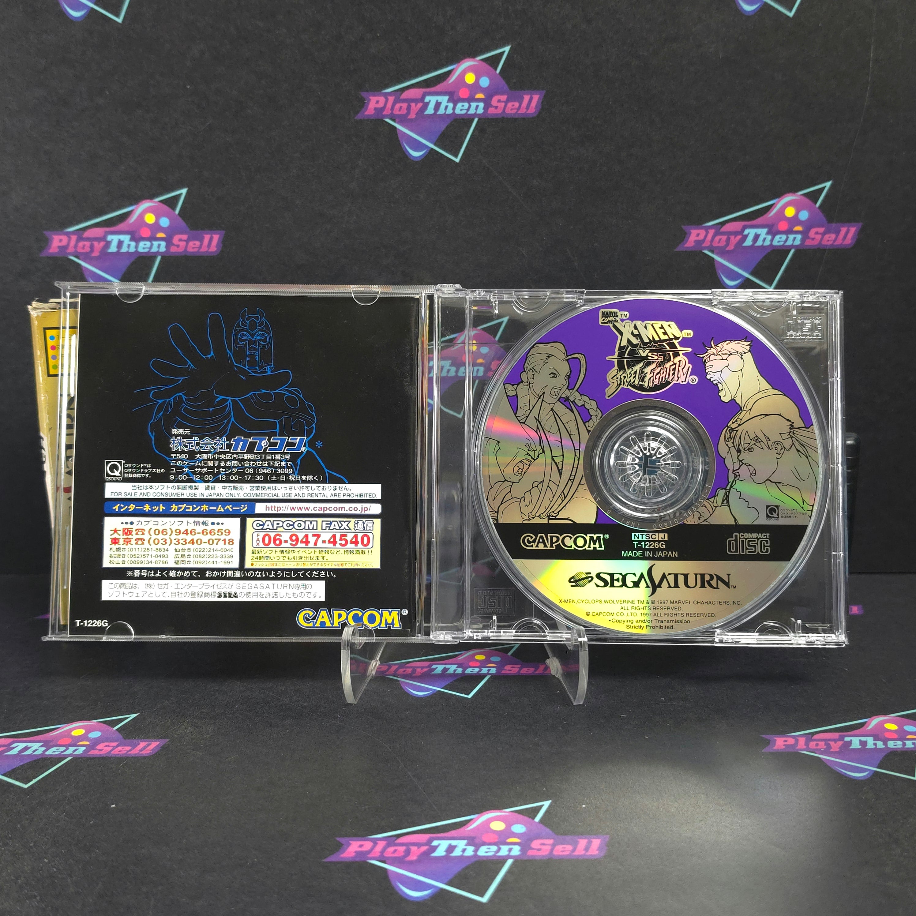 X-Men vs. Street Fighter 4MB RAM Set Sega Saturn Japan Import Complete - Excellent