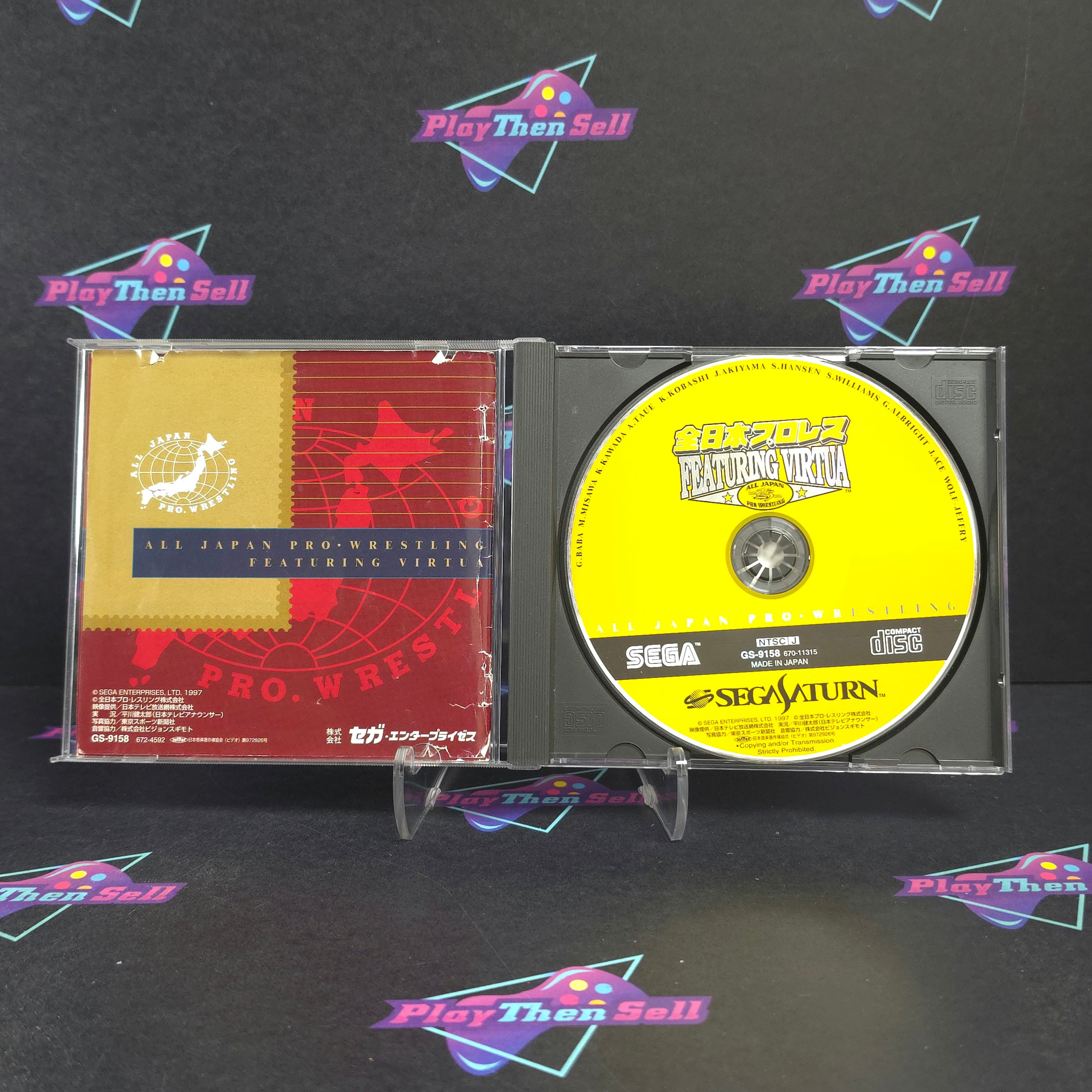 All Japan Pro Wrestling Featuring Virtua Sega Saturn Japan Import Complete - Very Good