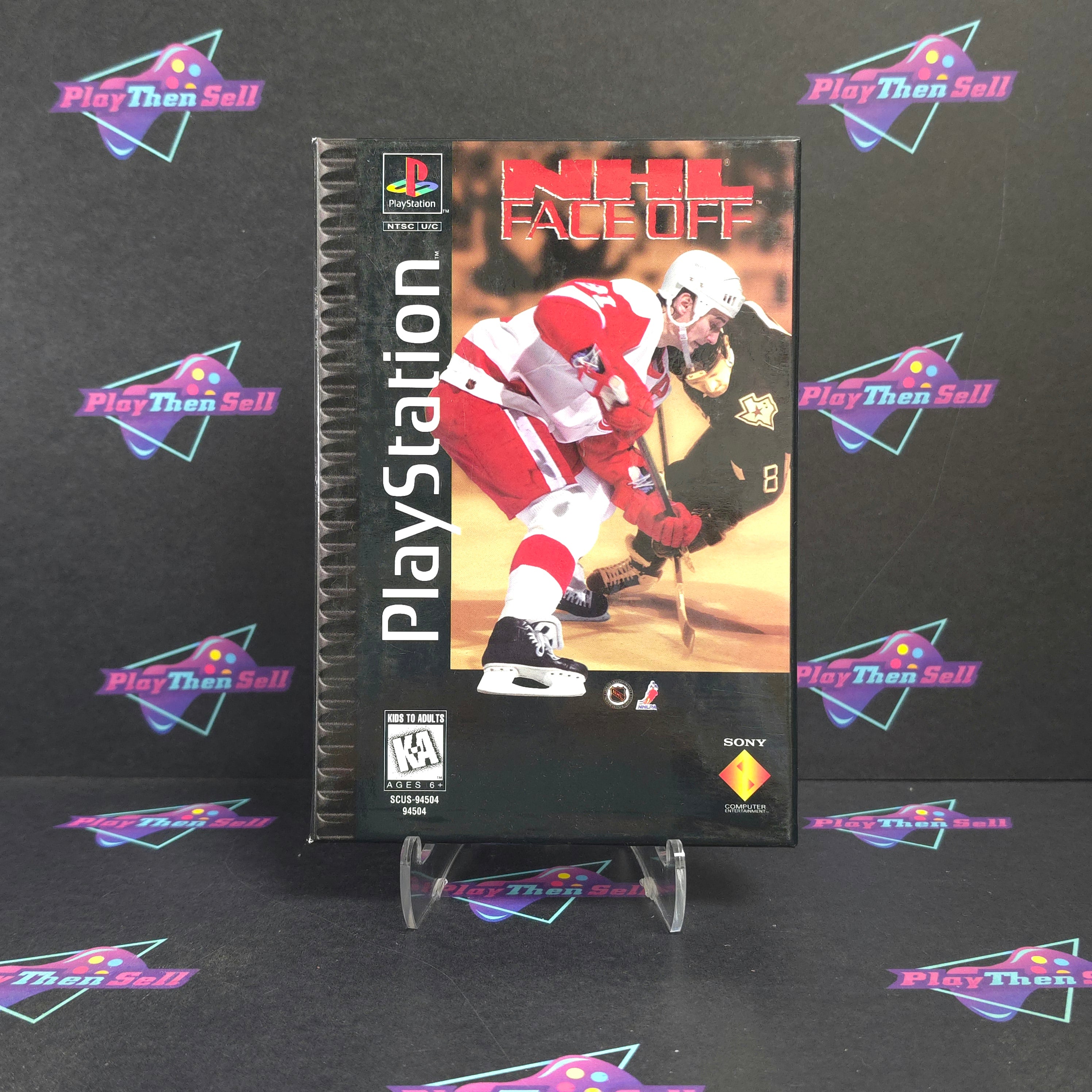 NHL Face Off PS1 PlayStation 1 LongBox + Reg Complete - Excellent
