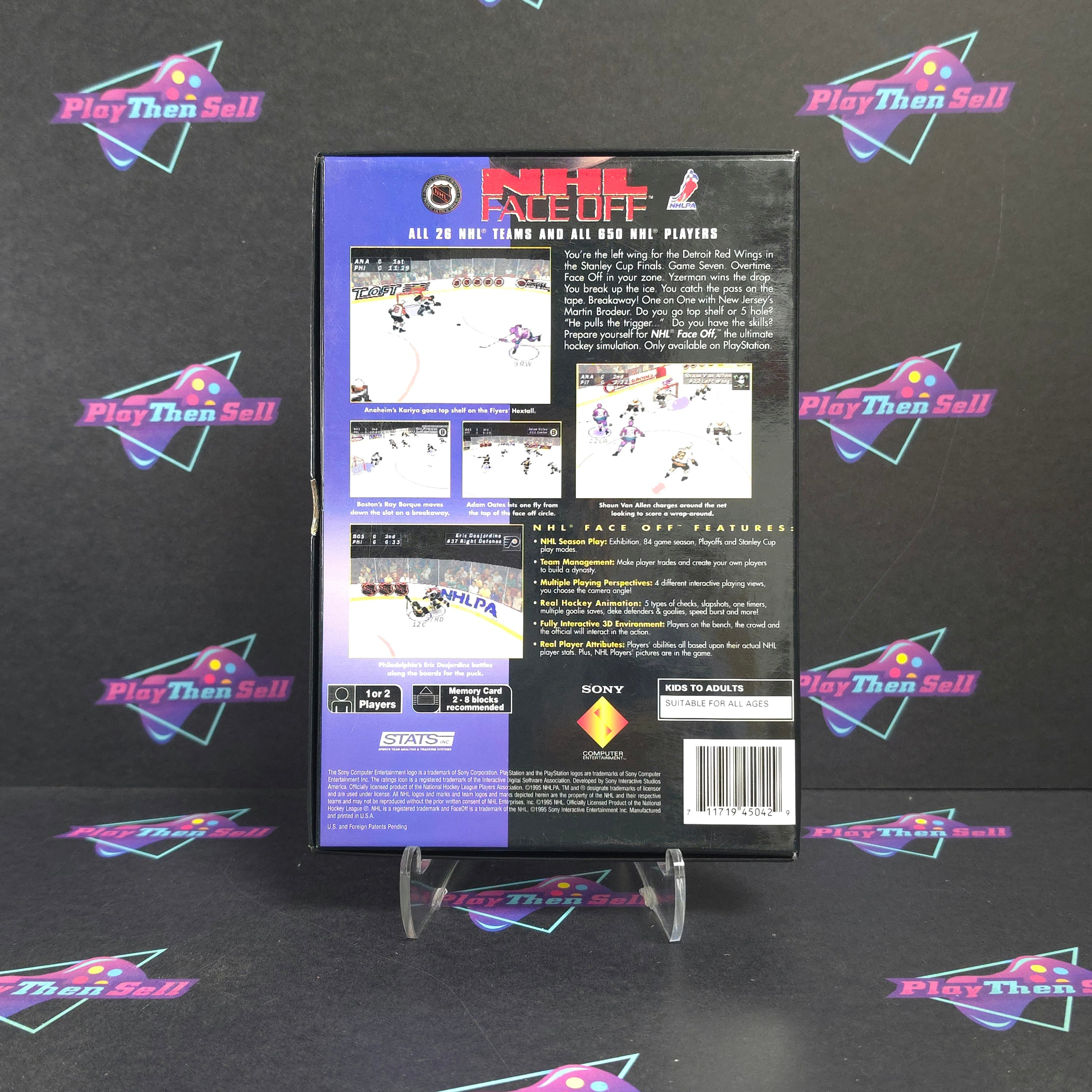 NHL Face Off PS1 PlayStation 1 LongBox + Reg Complete - Excellent