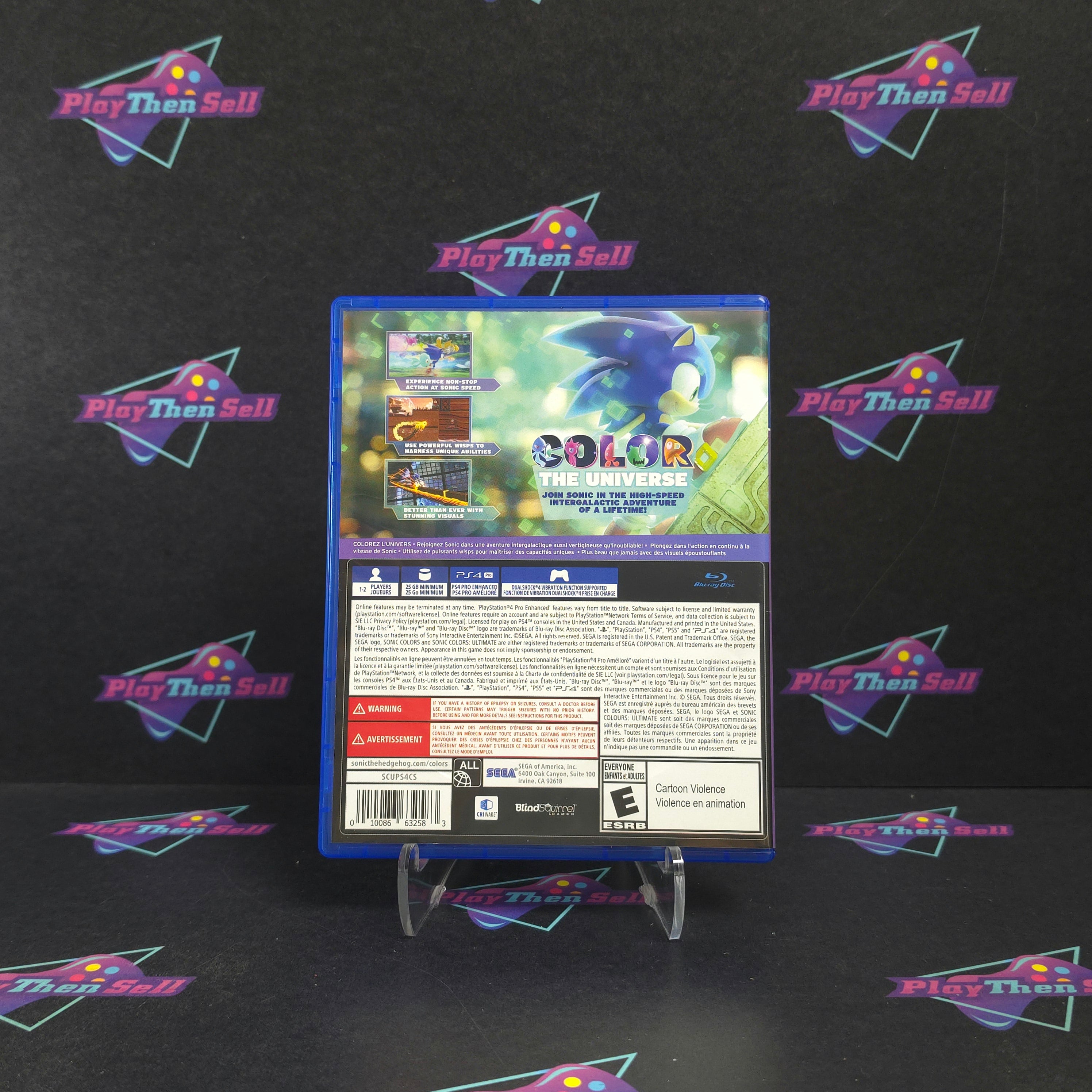 Sonic Colors Ultimate PS4 PlayStation 4 Complete - Excellent