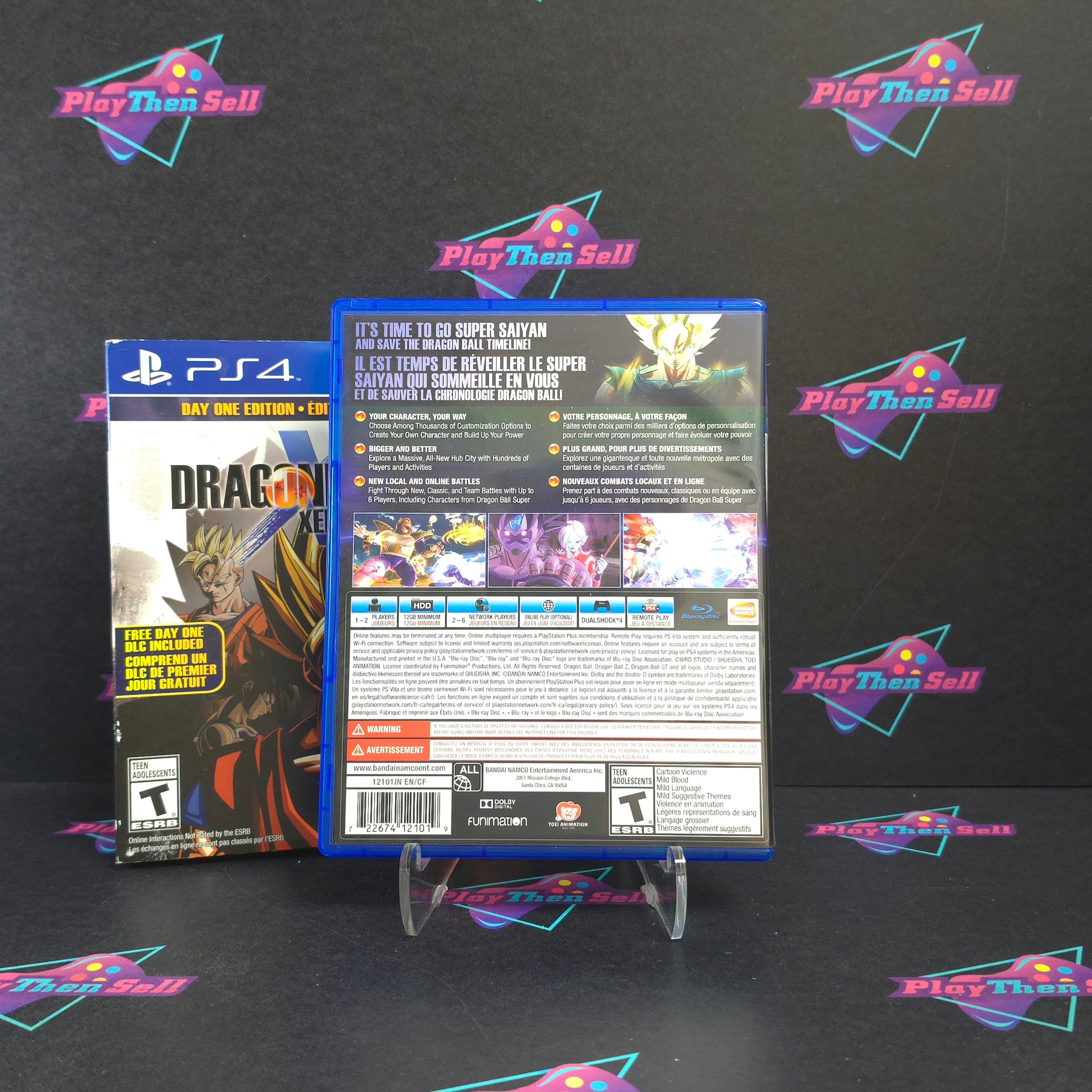 Dragon Ball Xenoverse 2 Day One Ed. PS4 PlayStation 4 + Sleeve Complete - Excellent