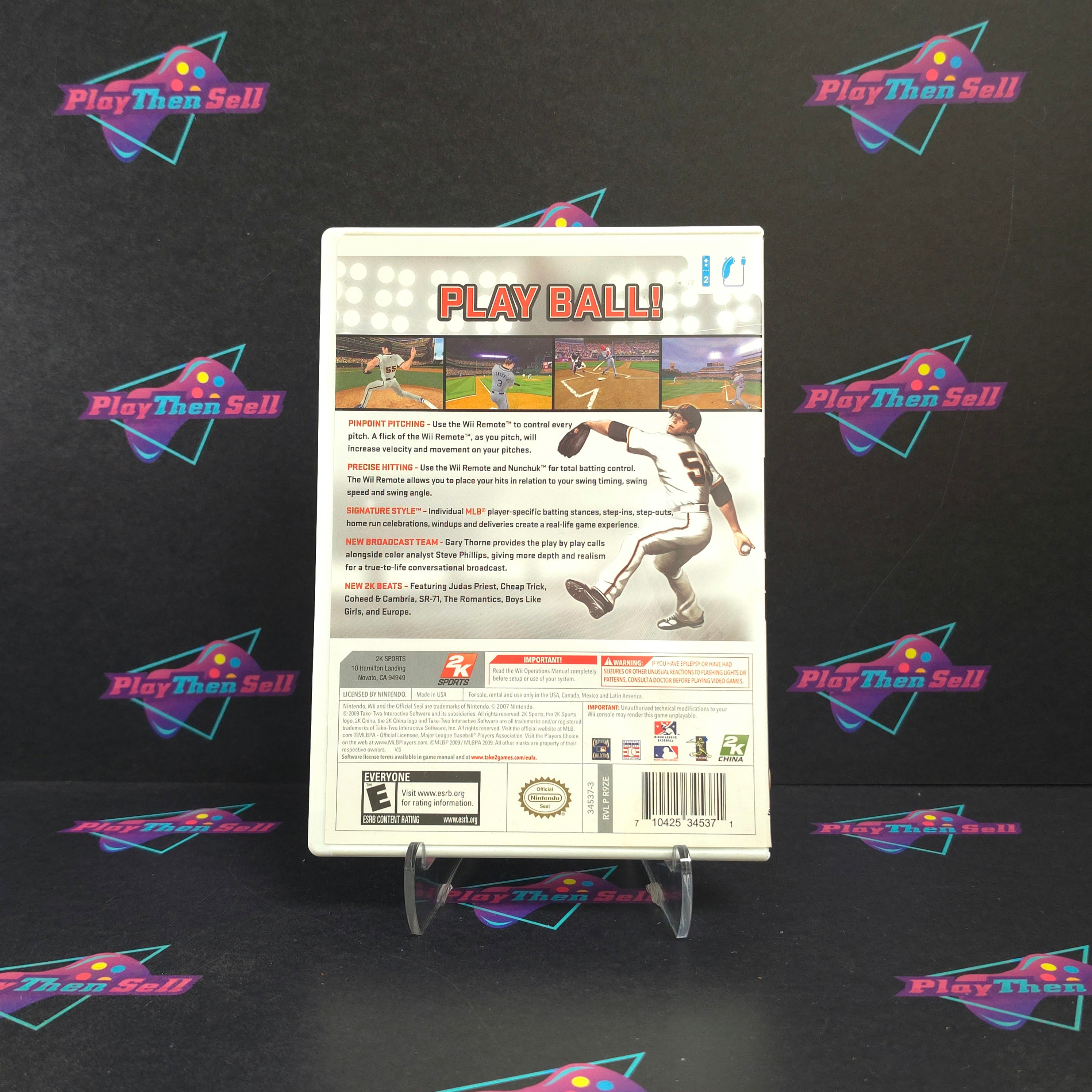 MLB 2K9 Nintendo Wii Complete - Very Good